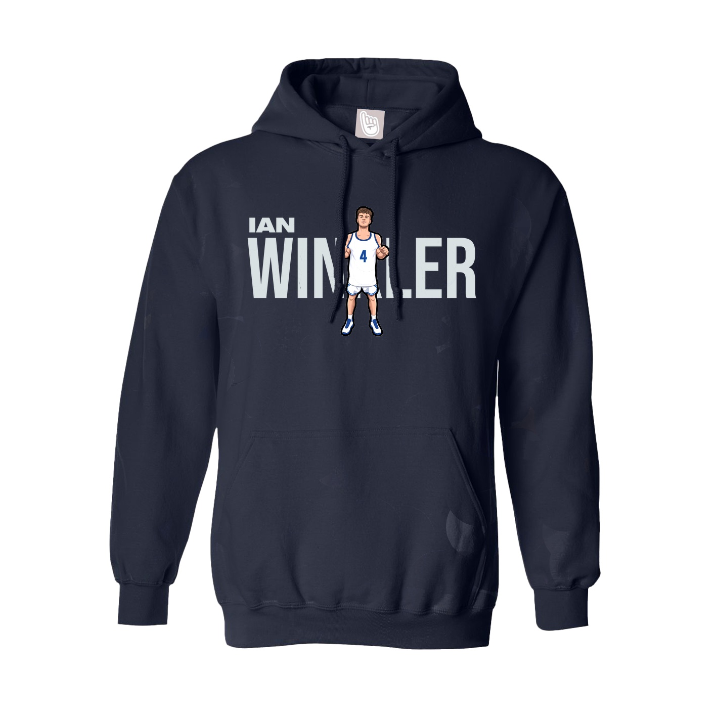 Hoodie — Player Name in Navy