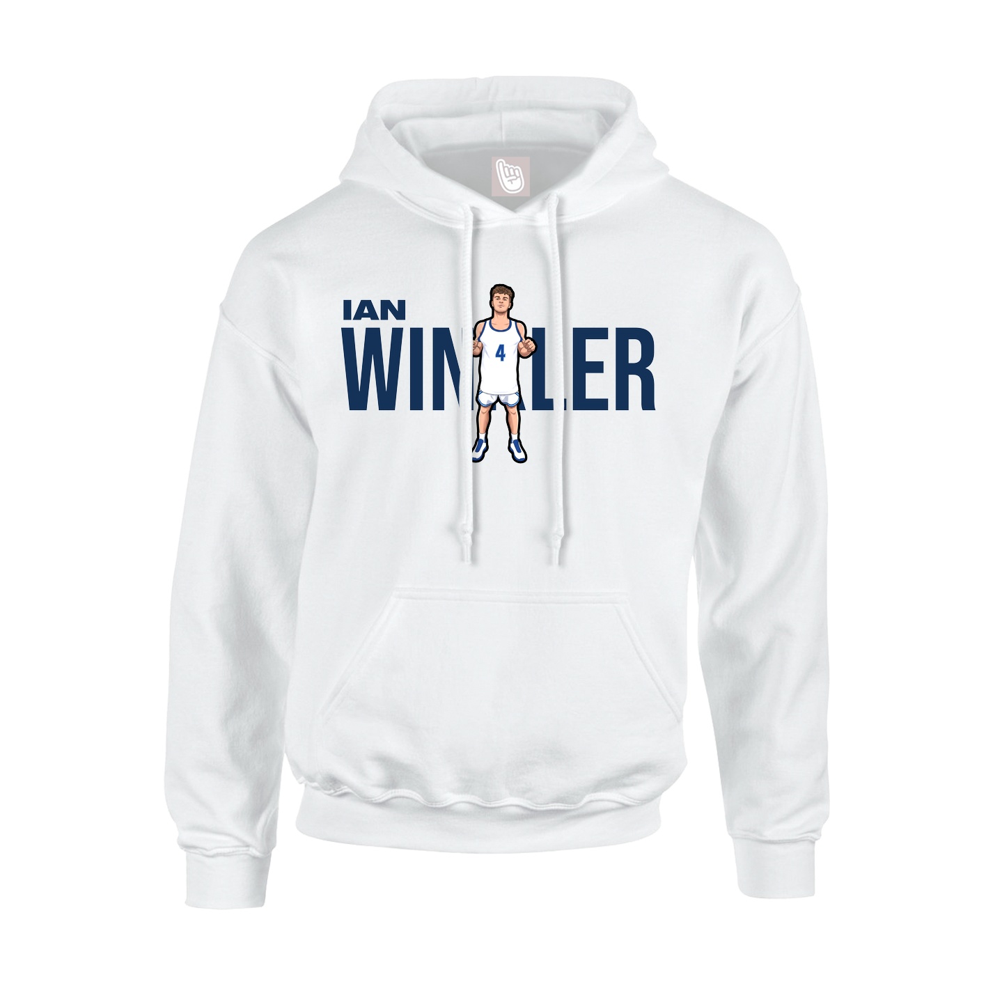 Youth Hoodie — Player Name in White