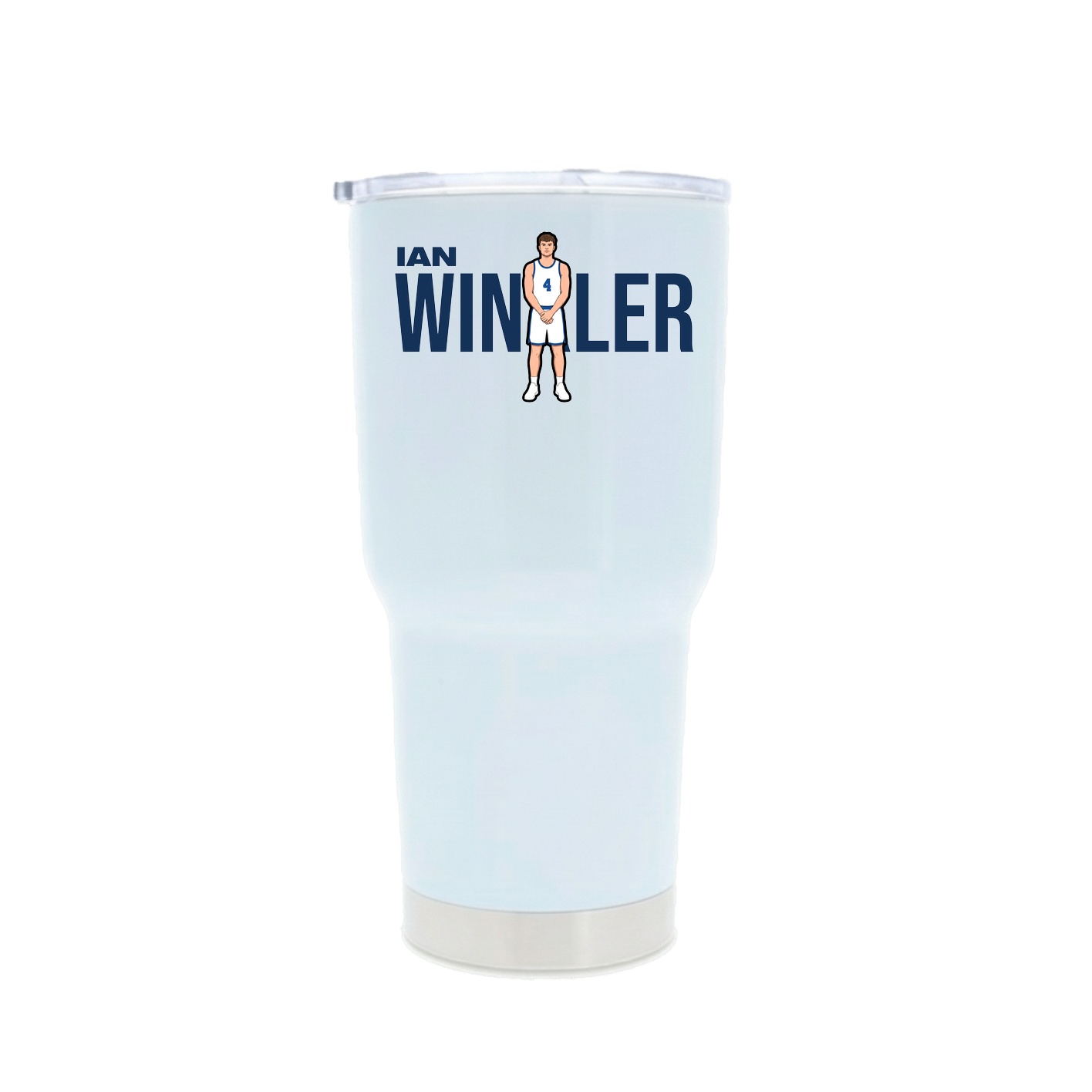 30oz Stainless Steel Tumbler — Player Name in White