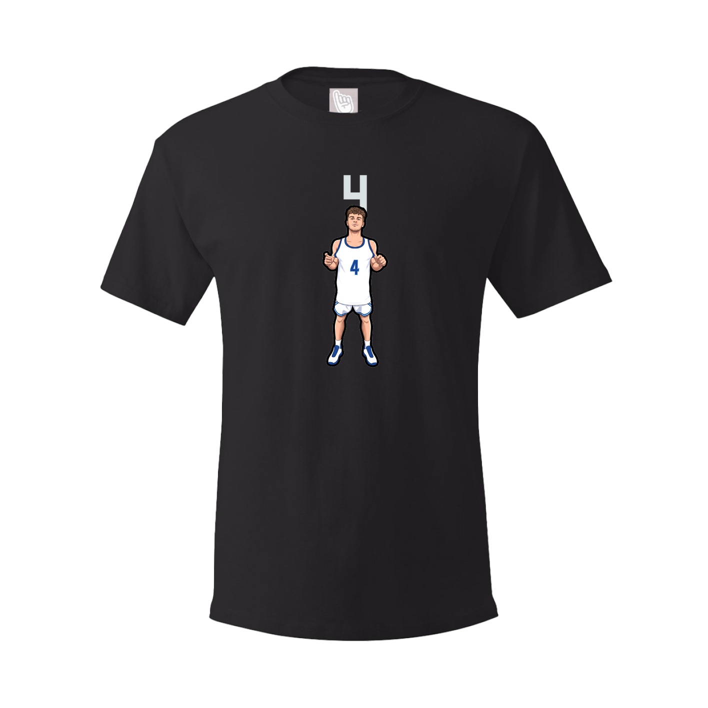 Youth Tee — Number Top in Black
