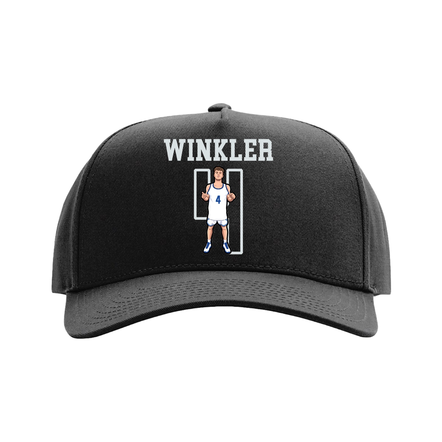 Full Fabric Five-Panel Champ Cap — Shirsey in Black