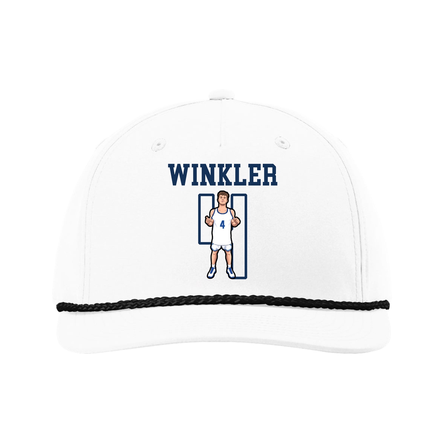 Five-Panel Classic Rope Cap — Shirsey in White