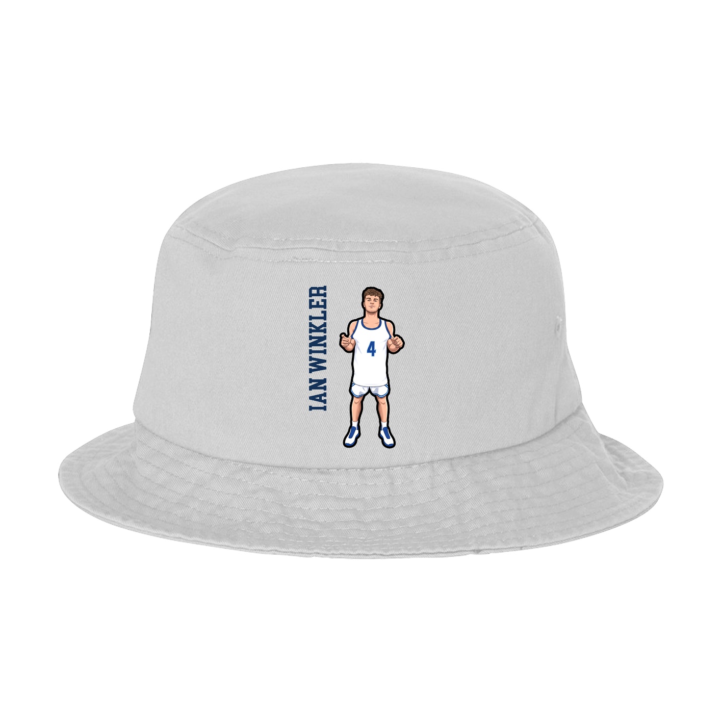 Bucket Cap — Name Vertical in White