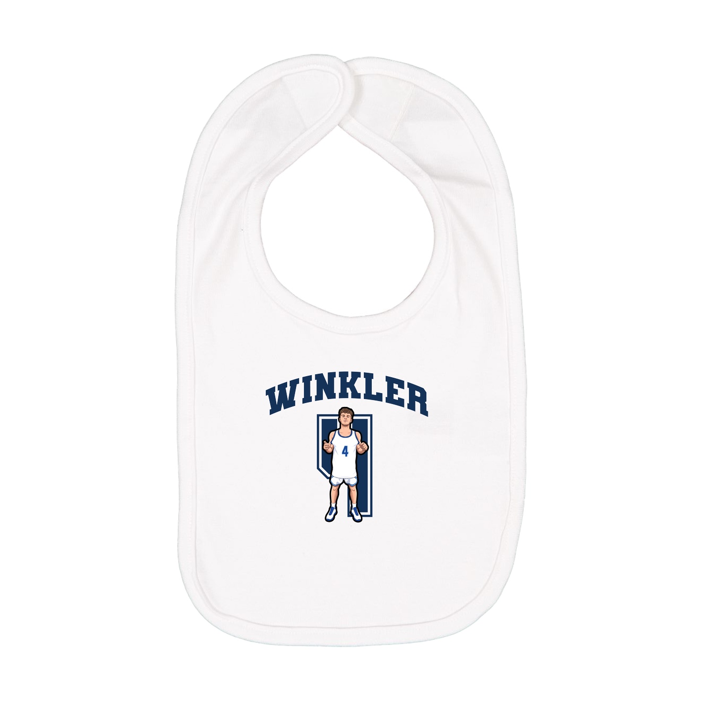 Infant Bib — Number in White