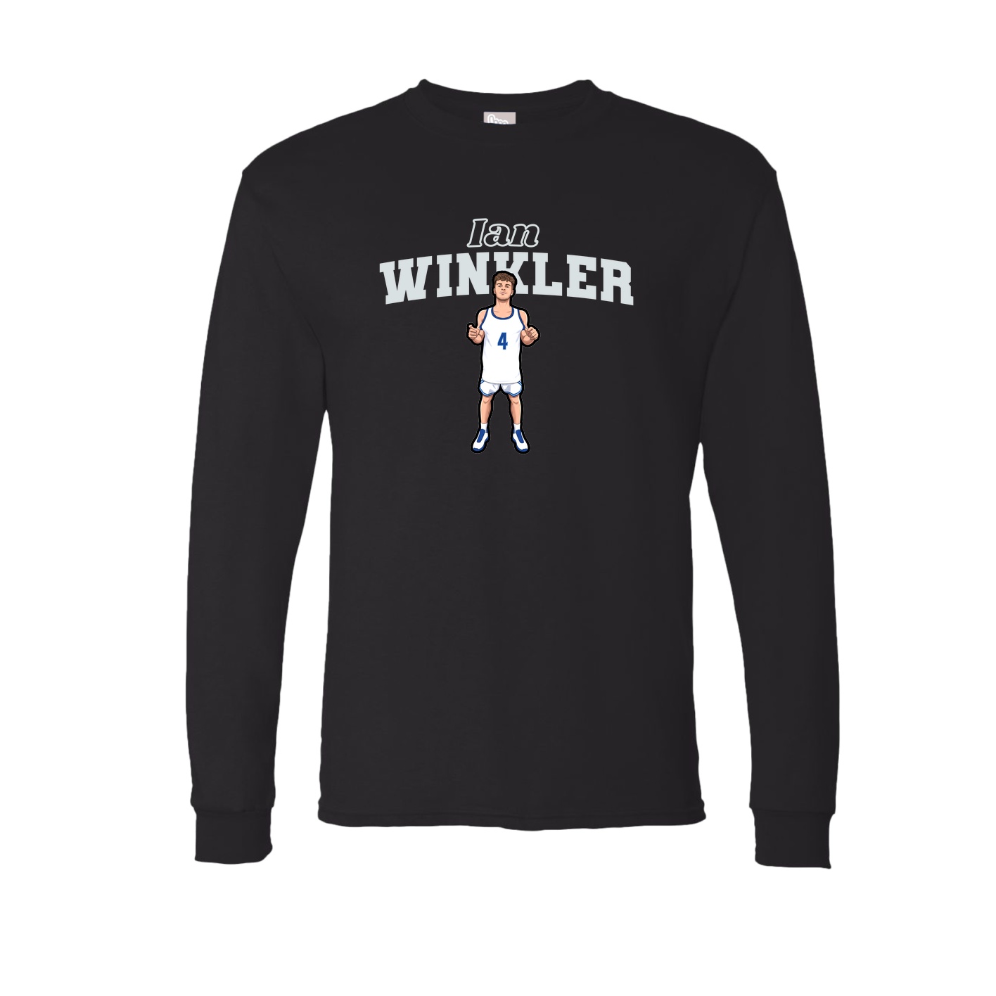 Long Sleeve Tee — Name Arch in Black