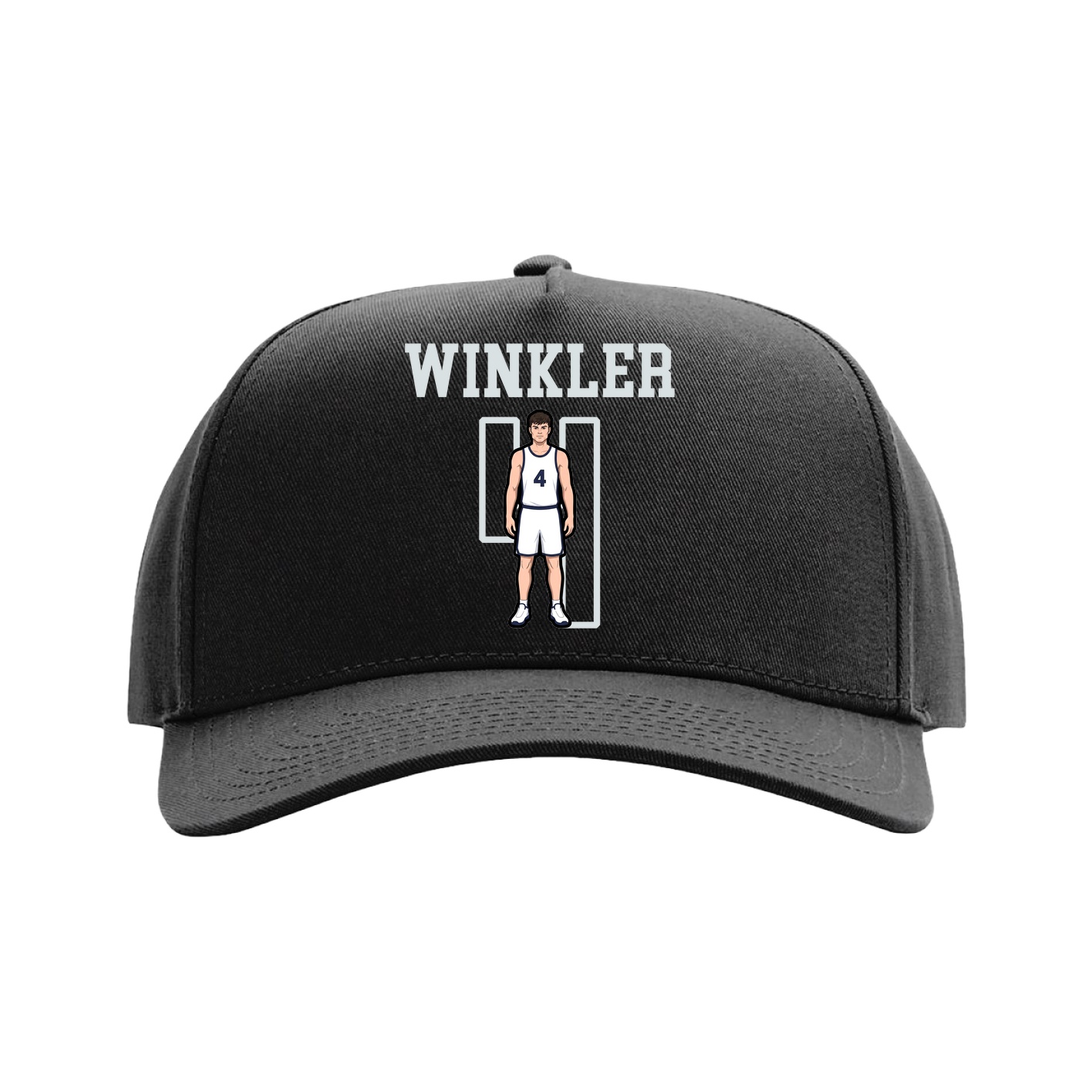 Full Fabric Five-Panel Champ Cap — Shirsey in Black