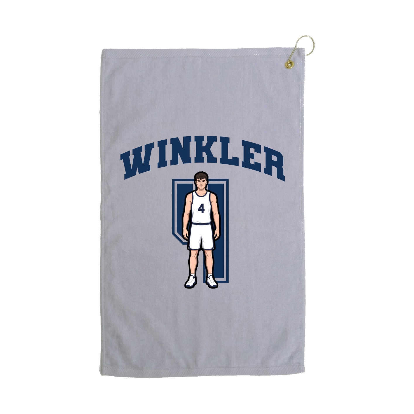 Golf Towel — Number in Grey