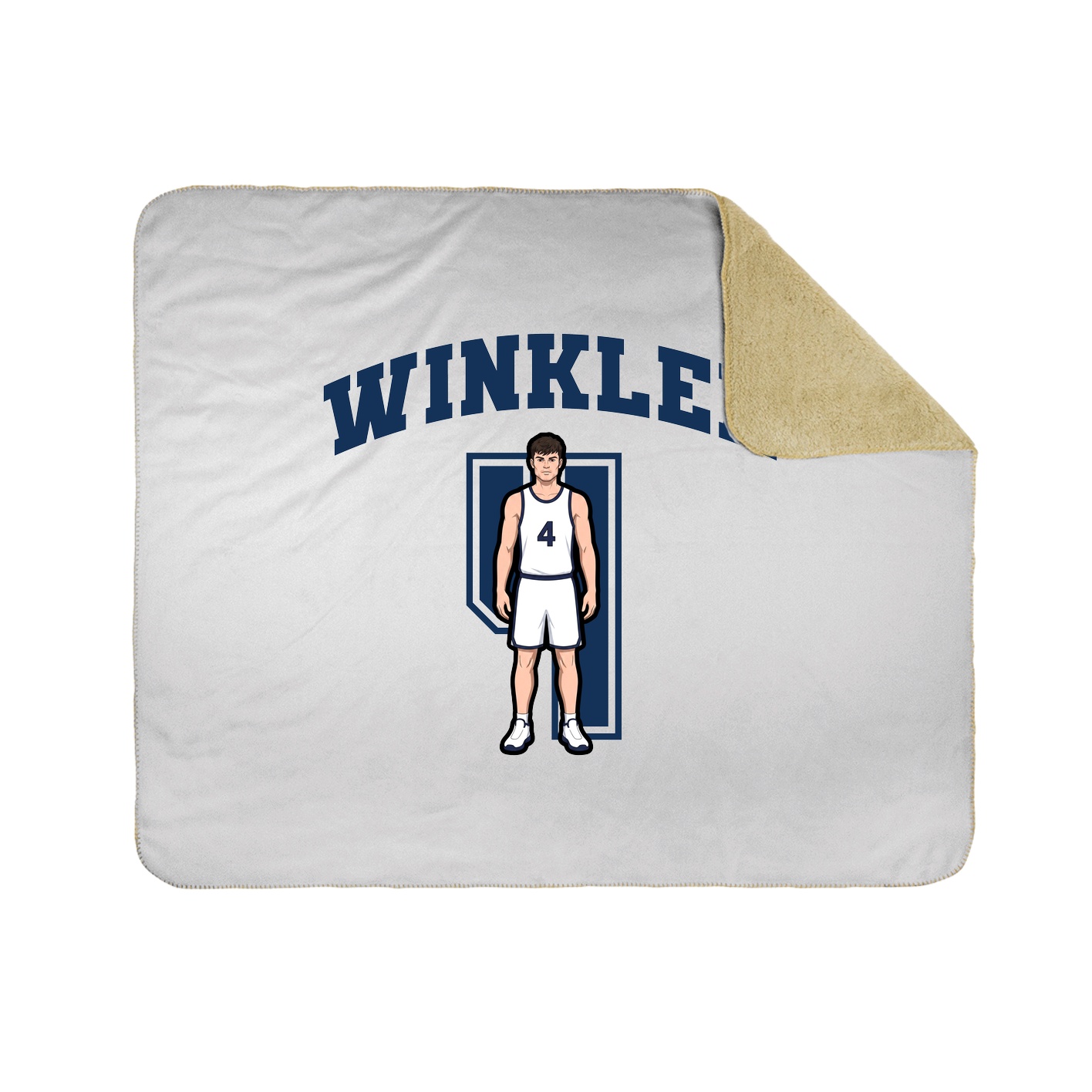 Throw Blanket — Number in White