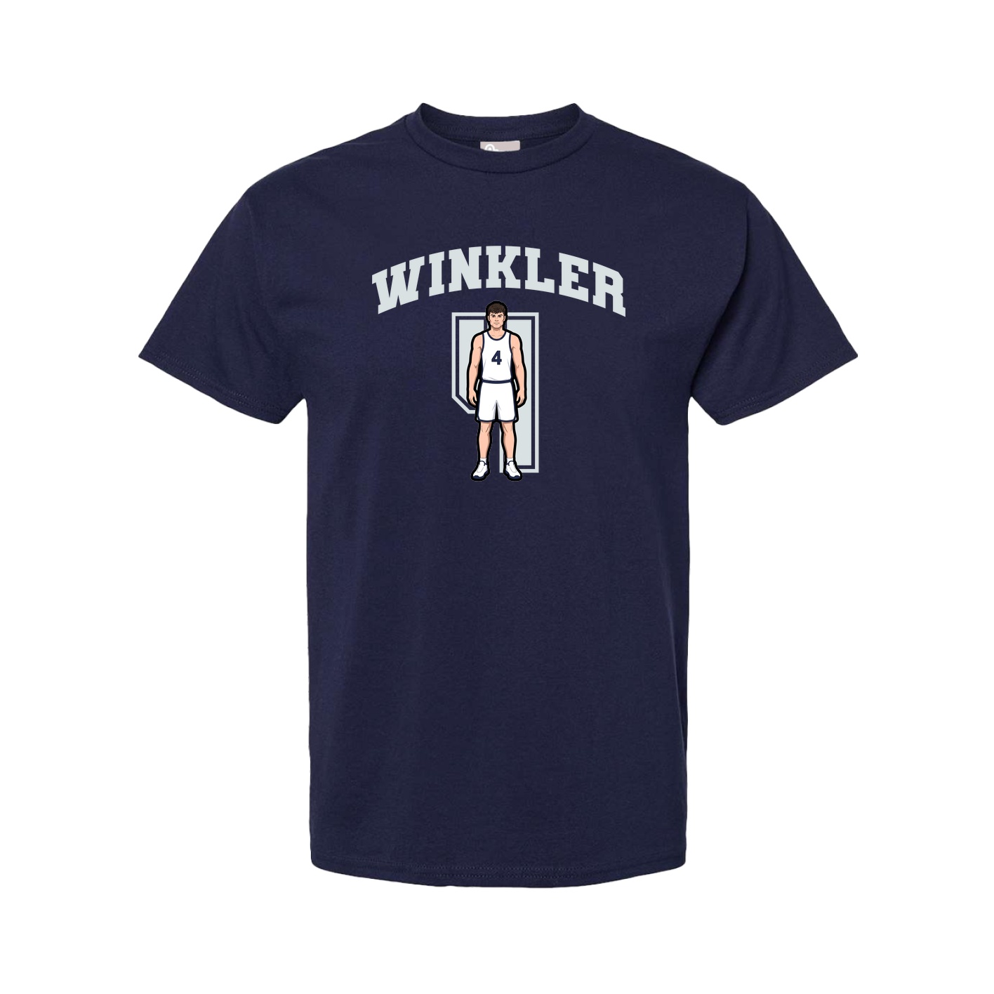 Youth Tee — Number in Navy