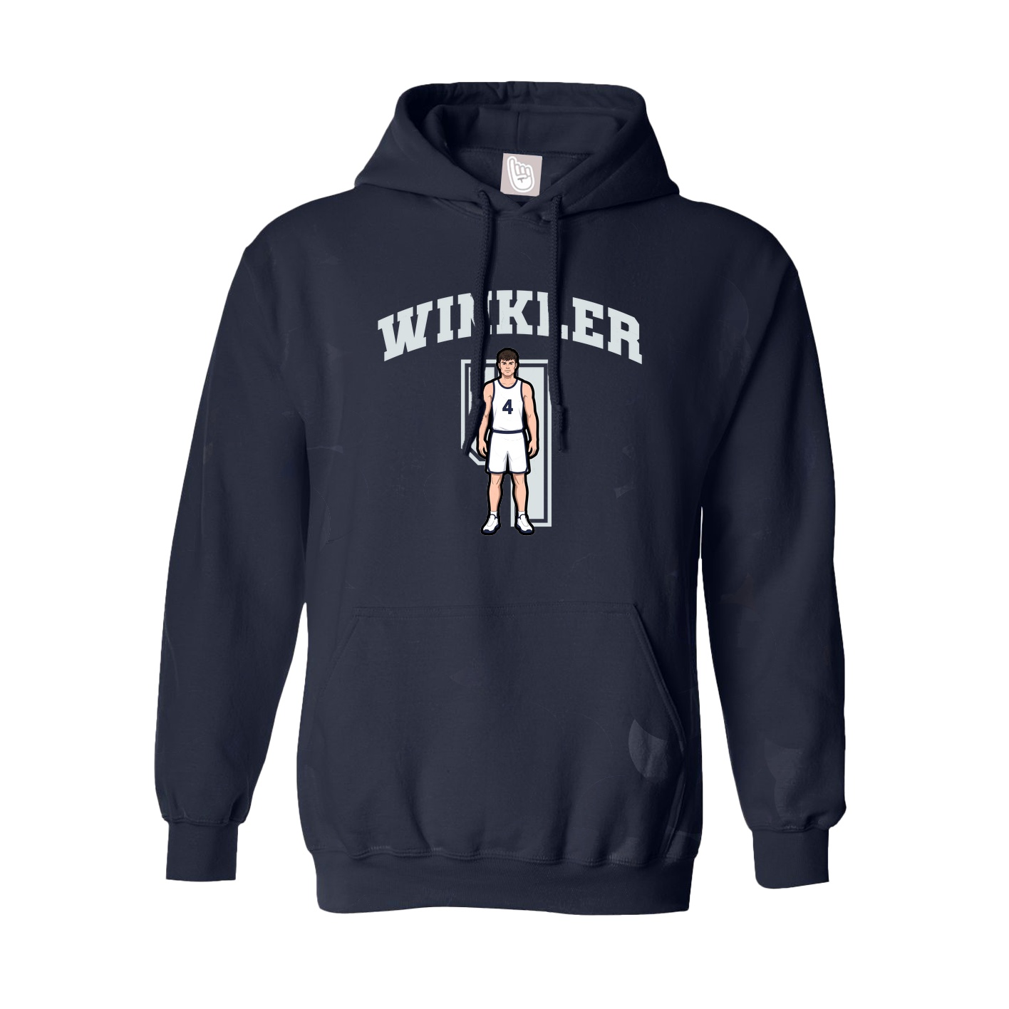Youth Hoodie — Number in Navy