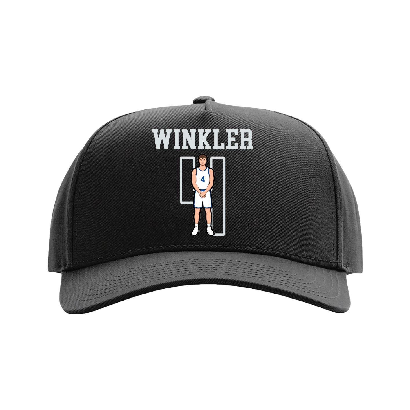 Full Fabric Five-Panel Champ Cap — Shirsey in Black