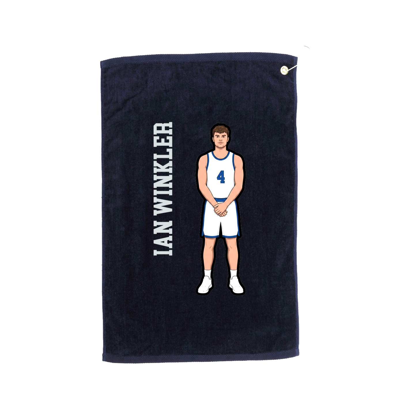 Golf Towel — Name Vertical in Navy