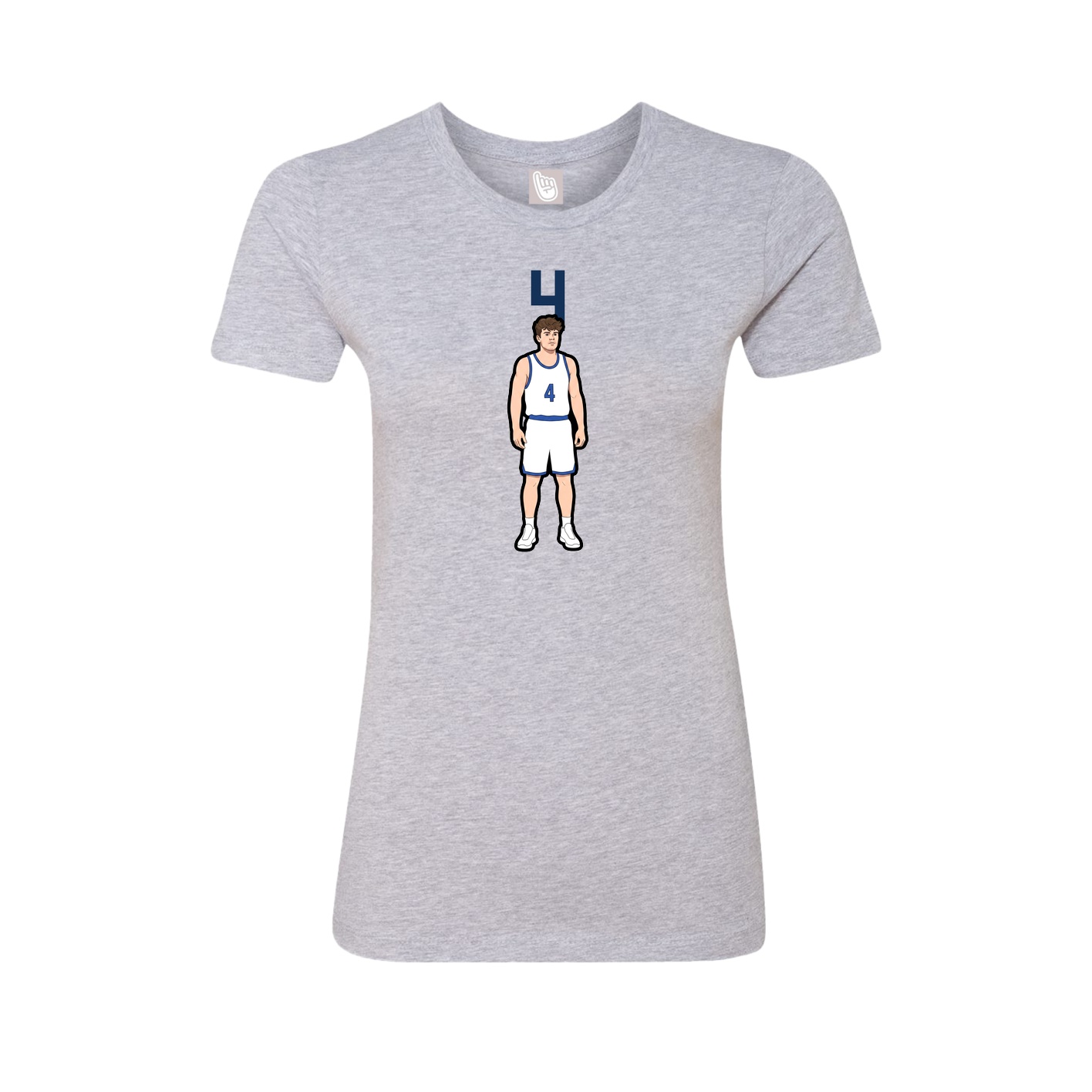 Womens Tee — Number Top in Grey