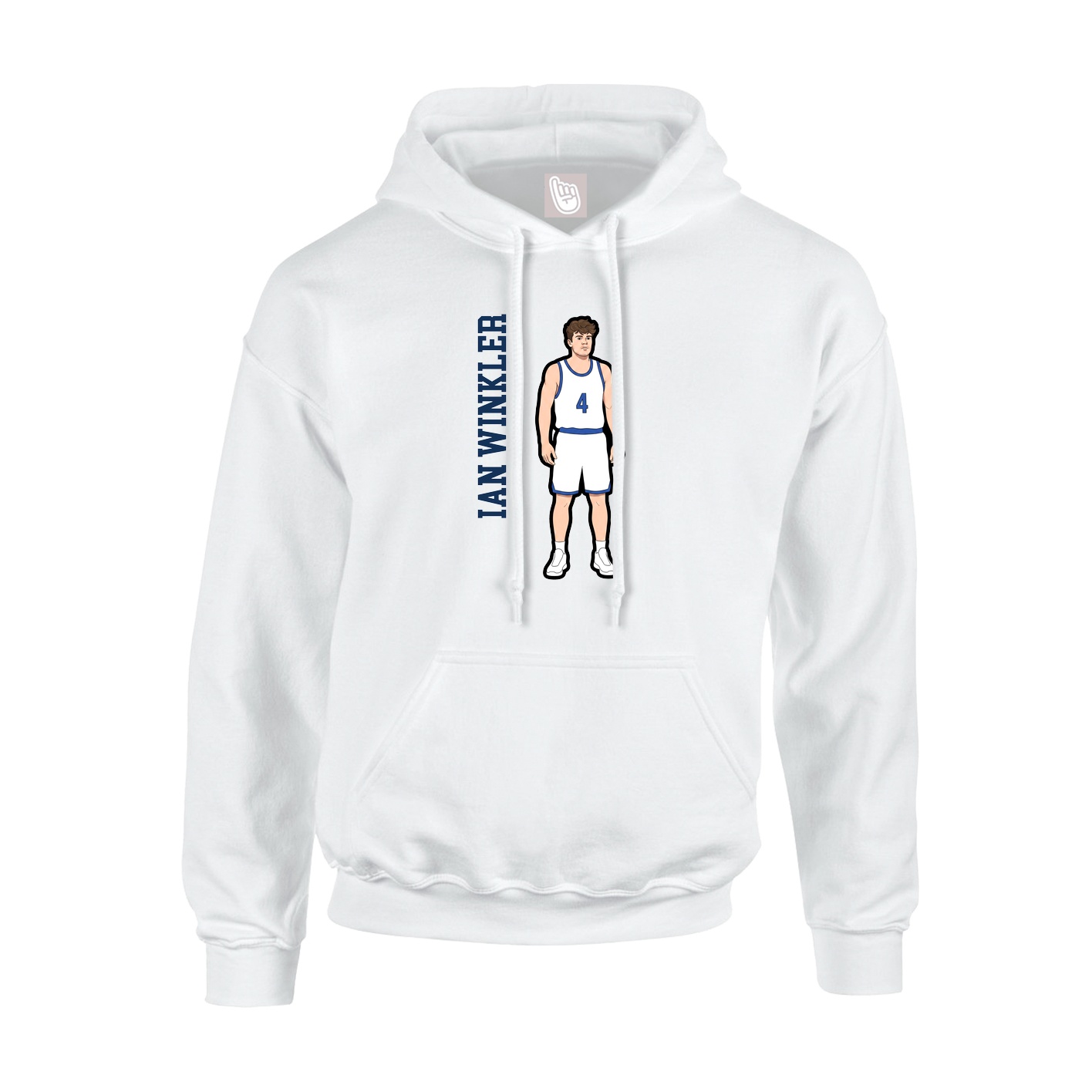 Hoodie — Name Vertical in White