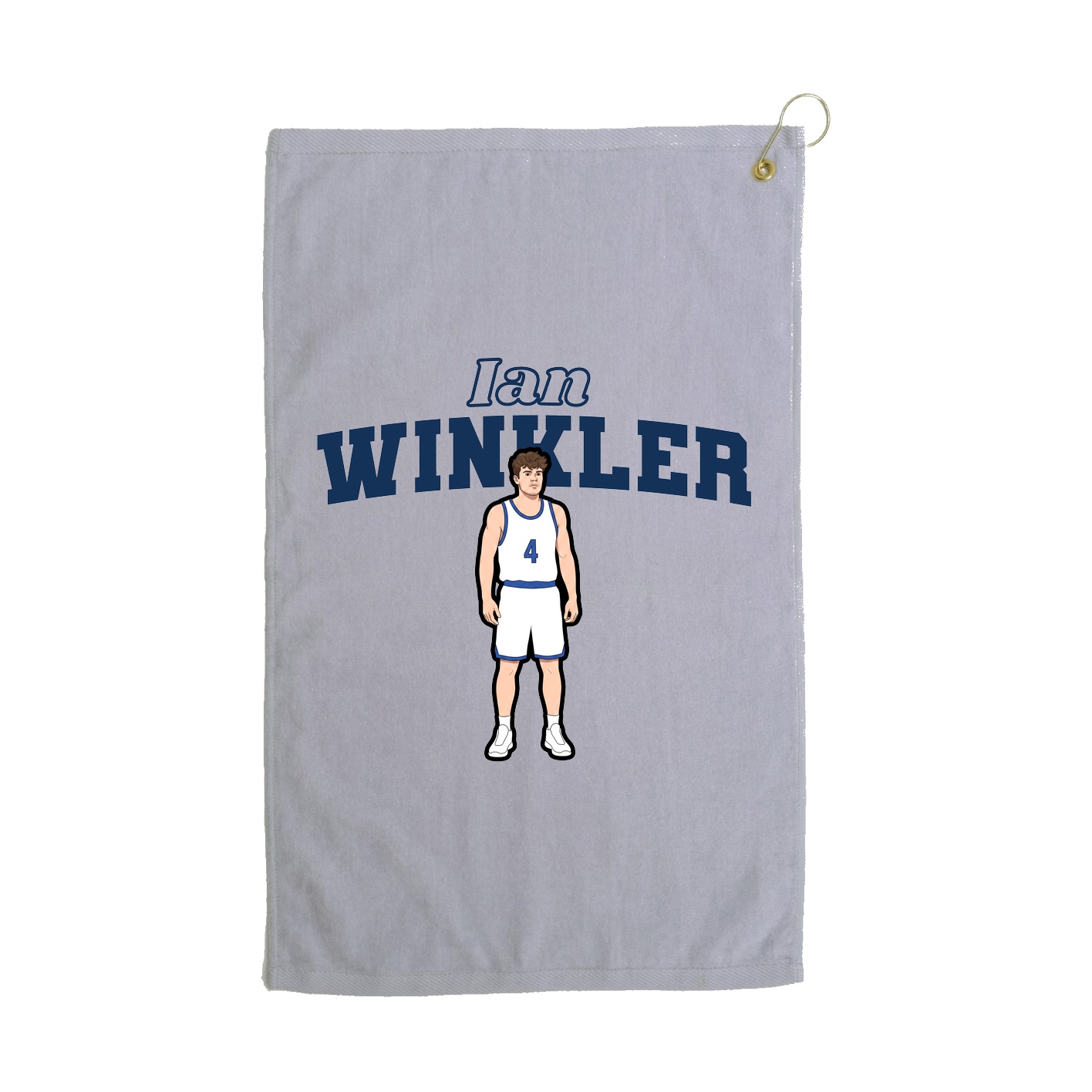 Golf Towel — Name Arch in Grey