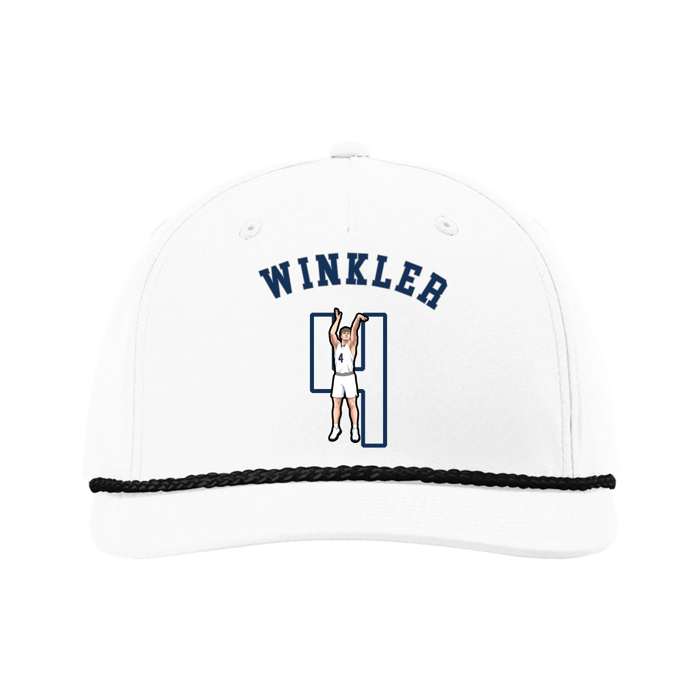 Five-Panel Classic Rope Cap — Shirsey Arch in White
