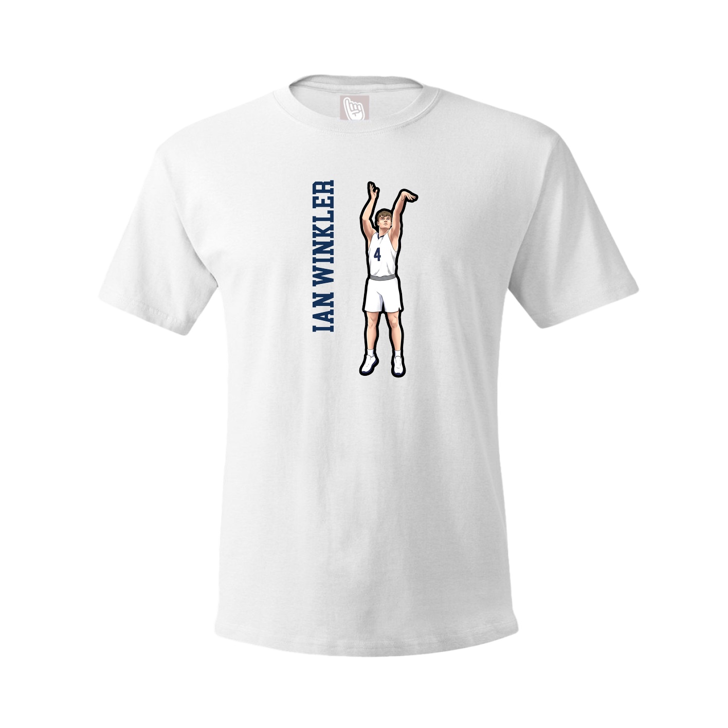 Tee — Name Vertical in White