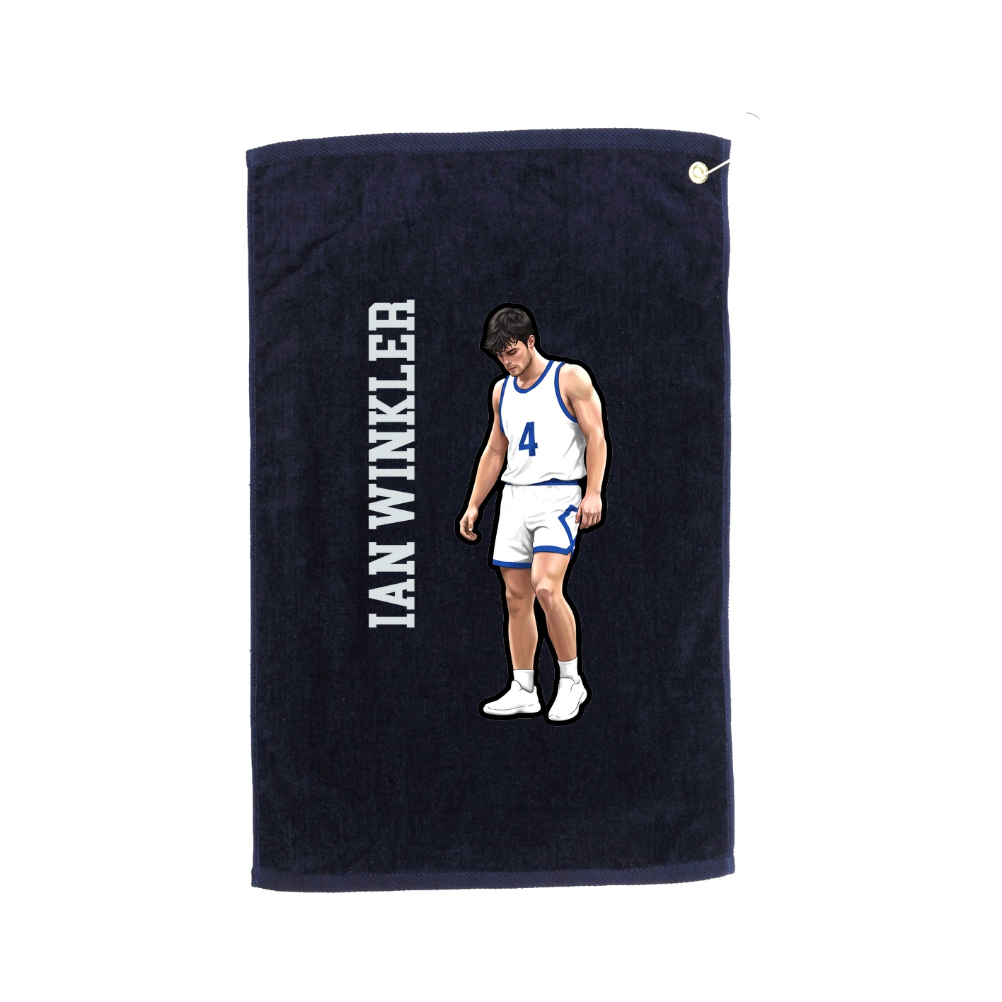 Golf Towel — Name Vertical in Navy