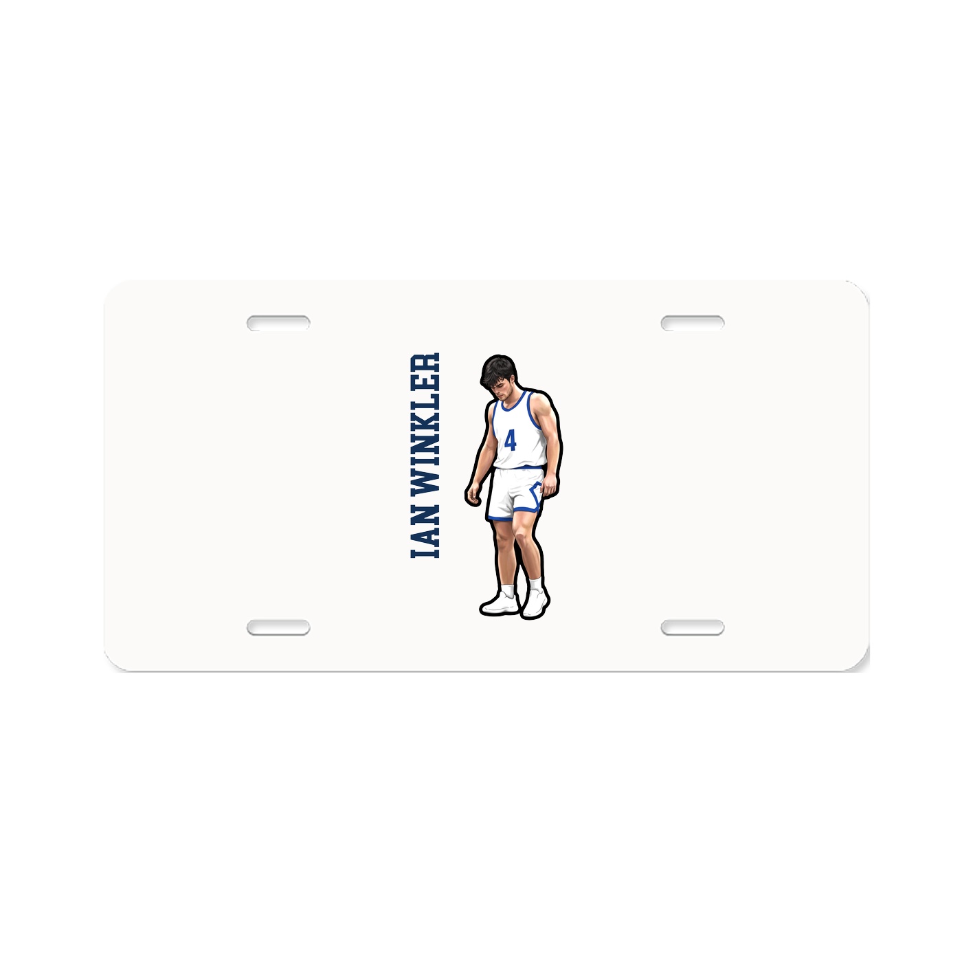 License Plate — Name Vertical in Classic