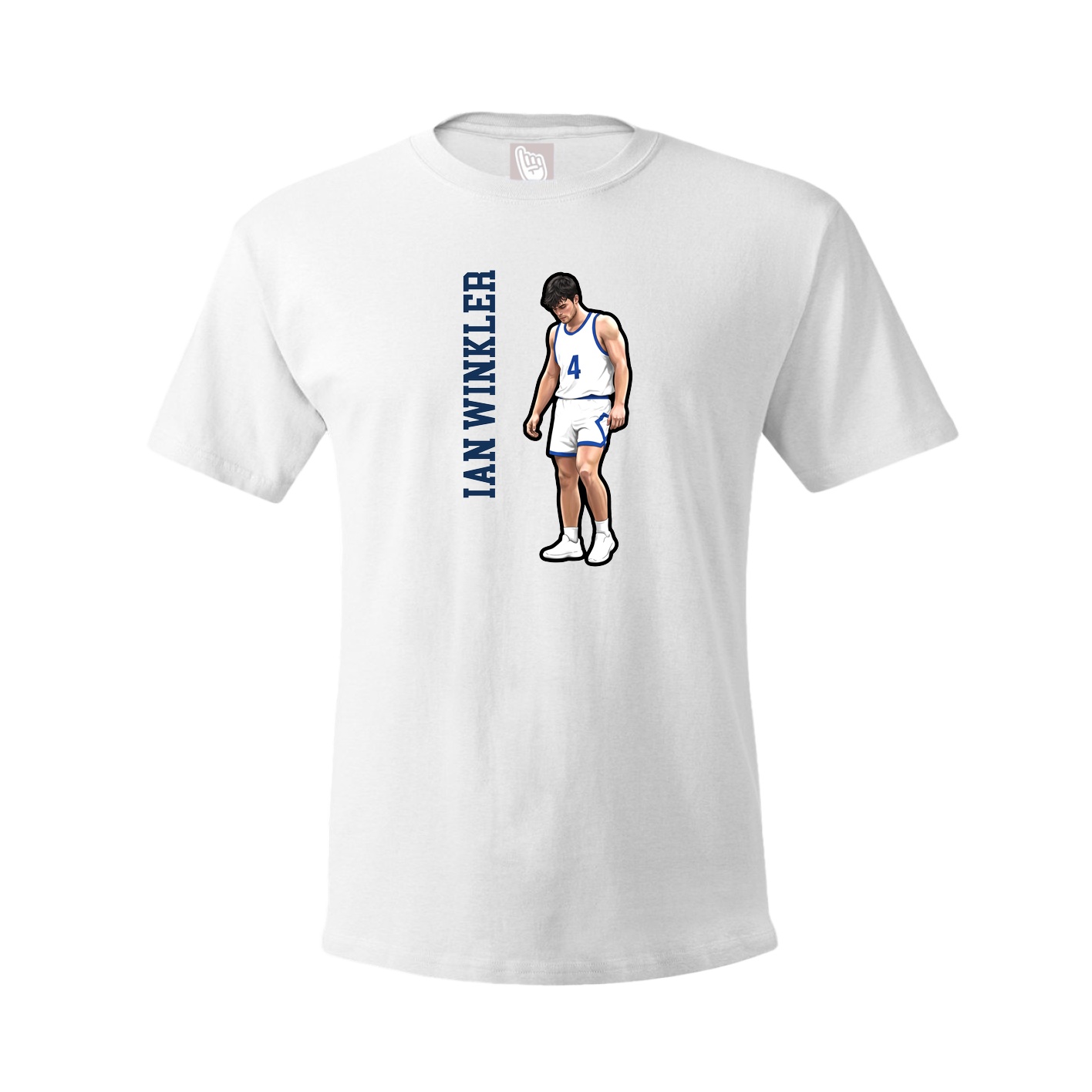 Youth Tee — Name Vertical in White