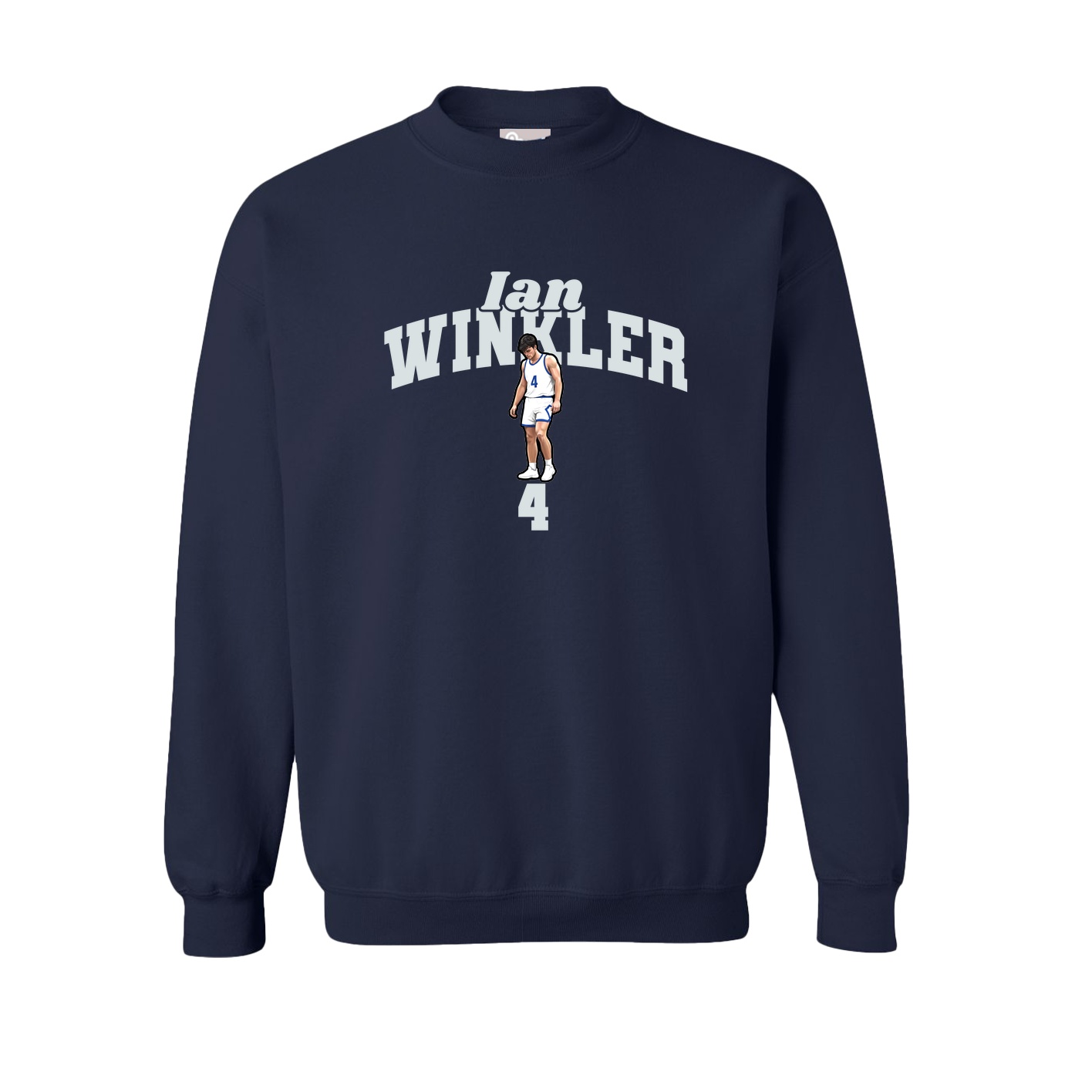 Fleece Crew — Signature Arch in Navy