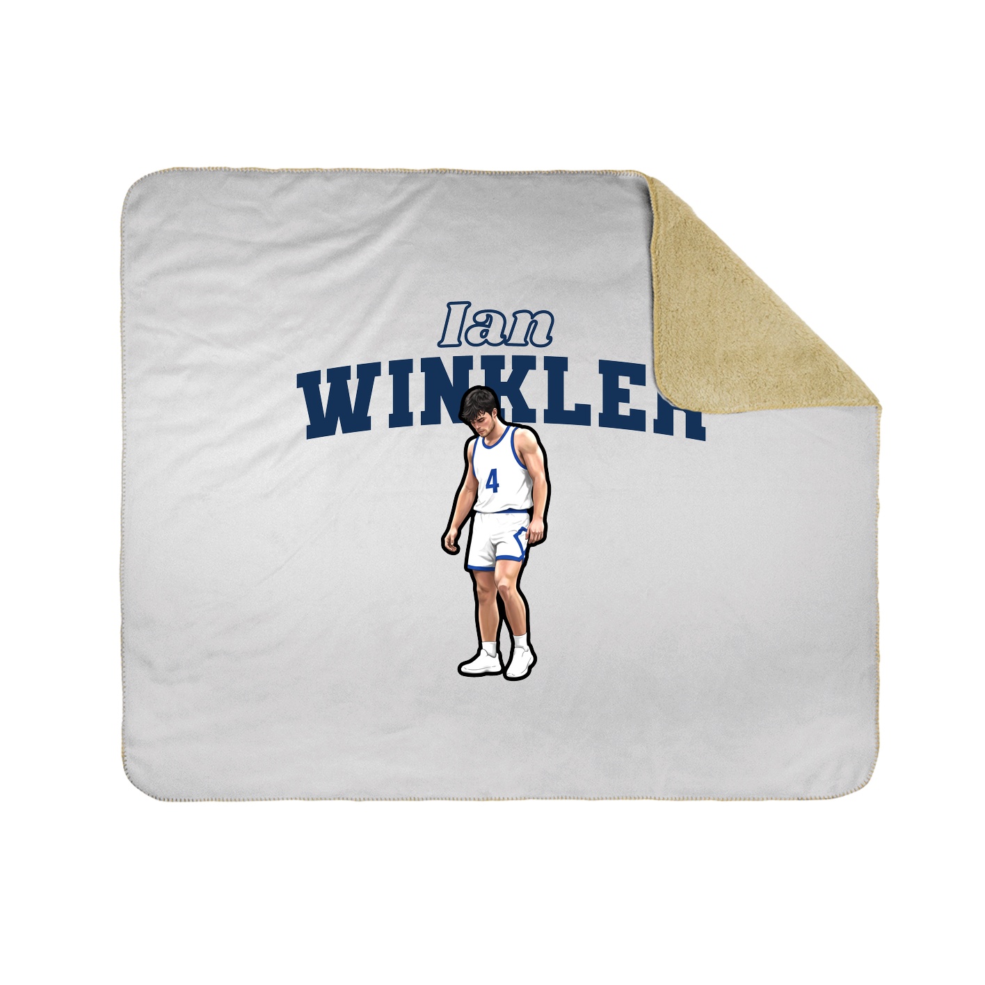Throw Blanket — Name Arch in White