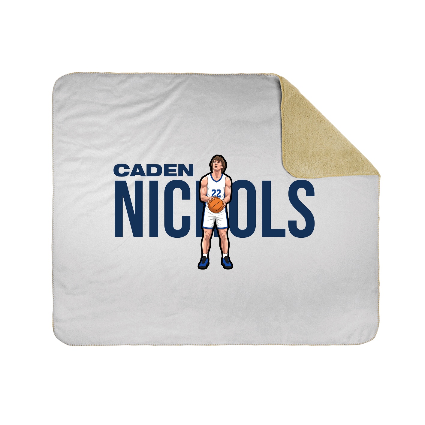 Throw Blanket — Player Name in White