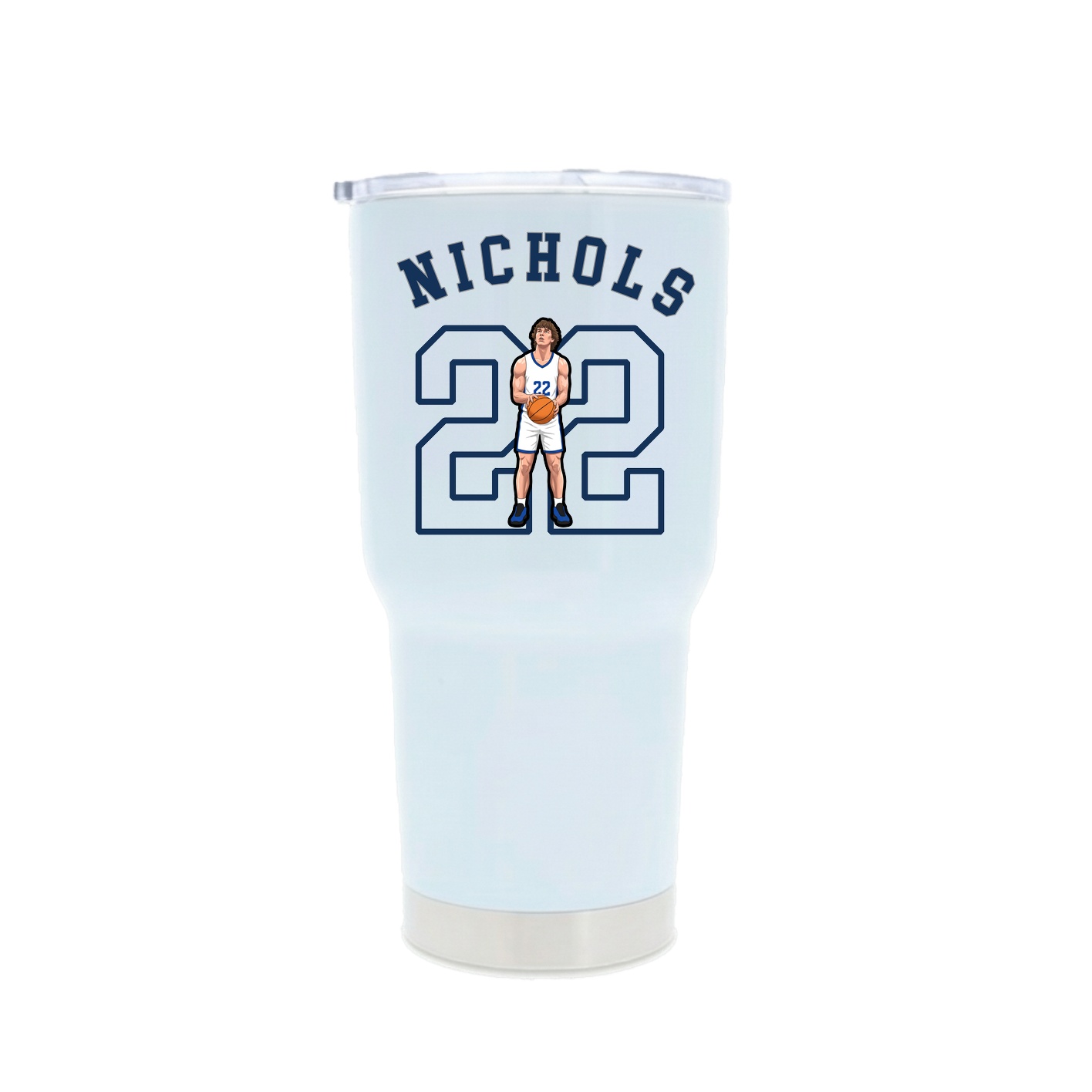 30oz Stainless Steel Tumbler — Shirsey Arch in White