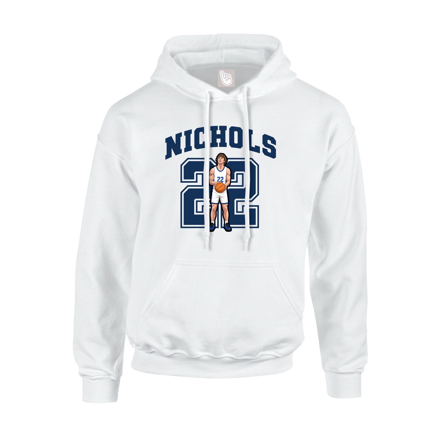 Hoodie — Number in White
