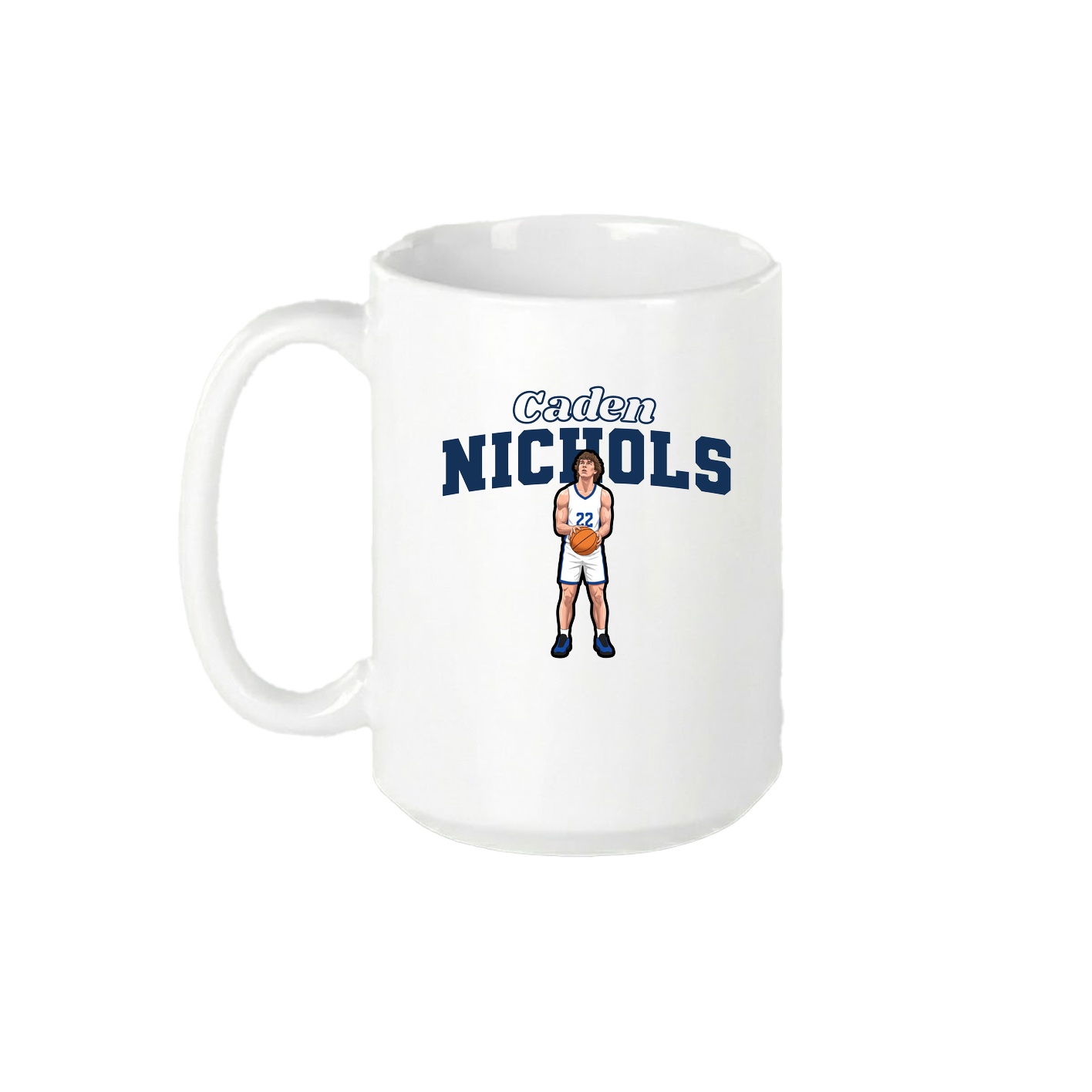 15oz Coffee Mug — Name Arch in White