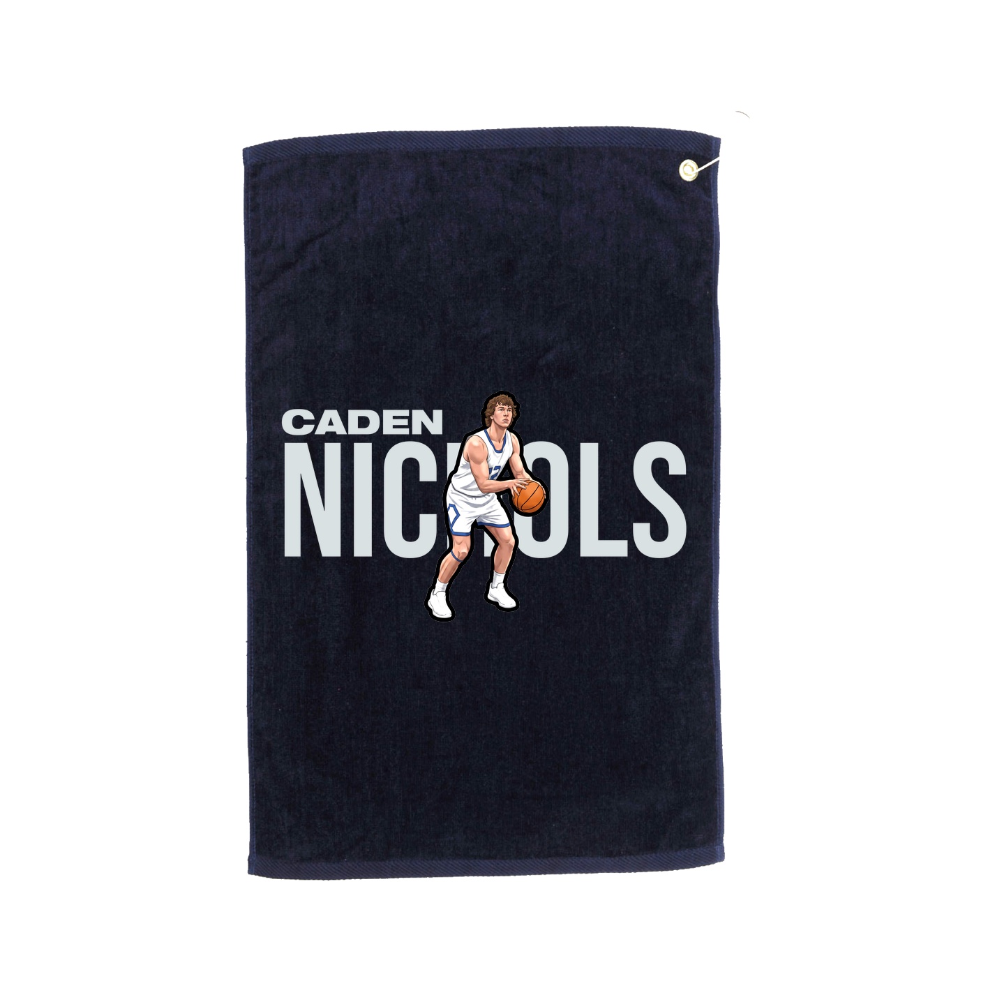 Golf Towel — Player Name in Navy