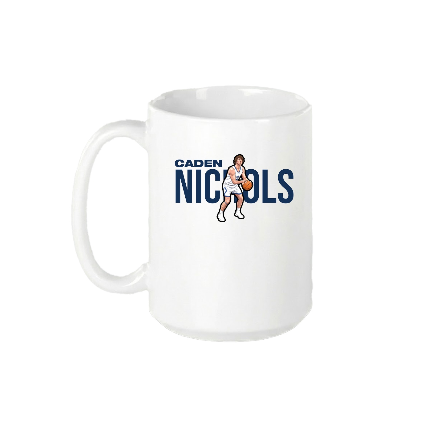 15oz Coffee Mug — Player Name in White