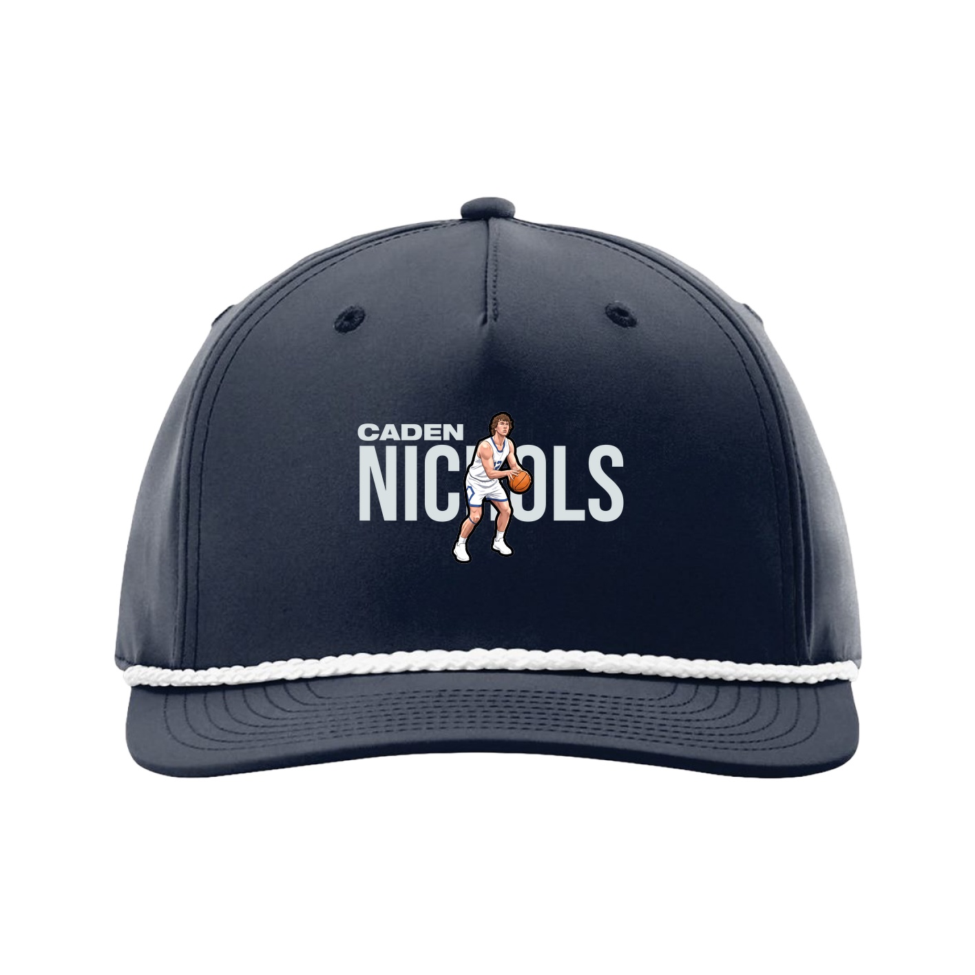 Five-Panel Classic Rope Cap — Player Name in Navy