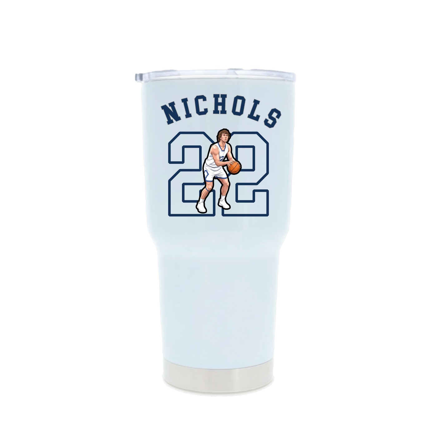 30oz Stainless Steel Tumbler — Shirsey Arch in White