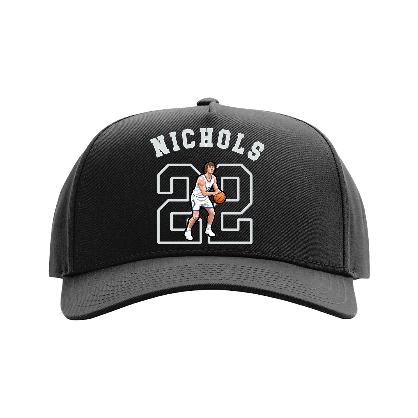 Full Fabric Five-Panel Champ Cap — Shirsey Arch in Black