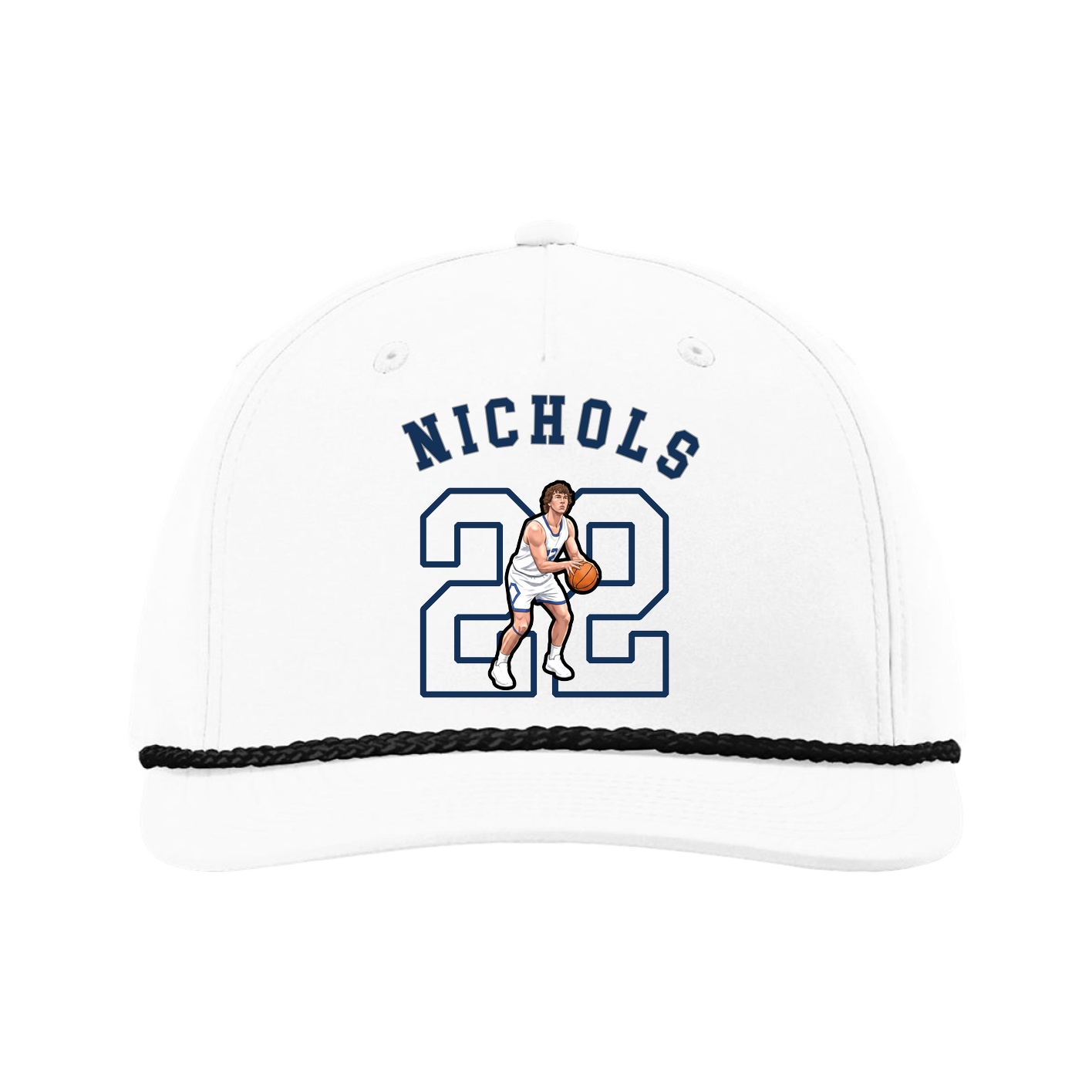 Five-Panel Classic Rope Cap — Shirsey Arch in White