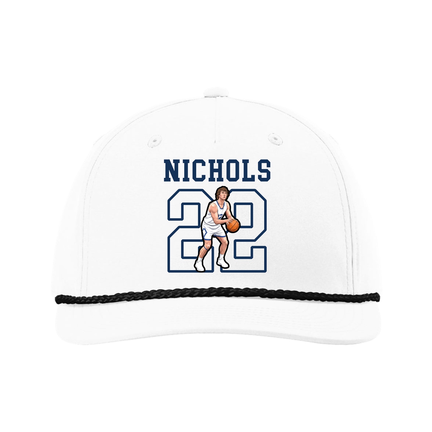 Five-Panel Classic Rope Cap — Shirsey in White