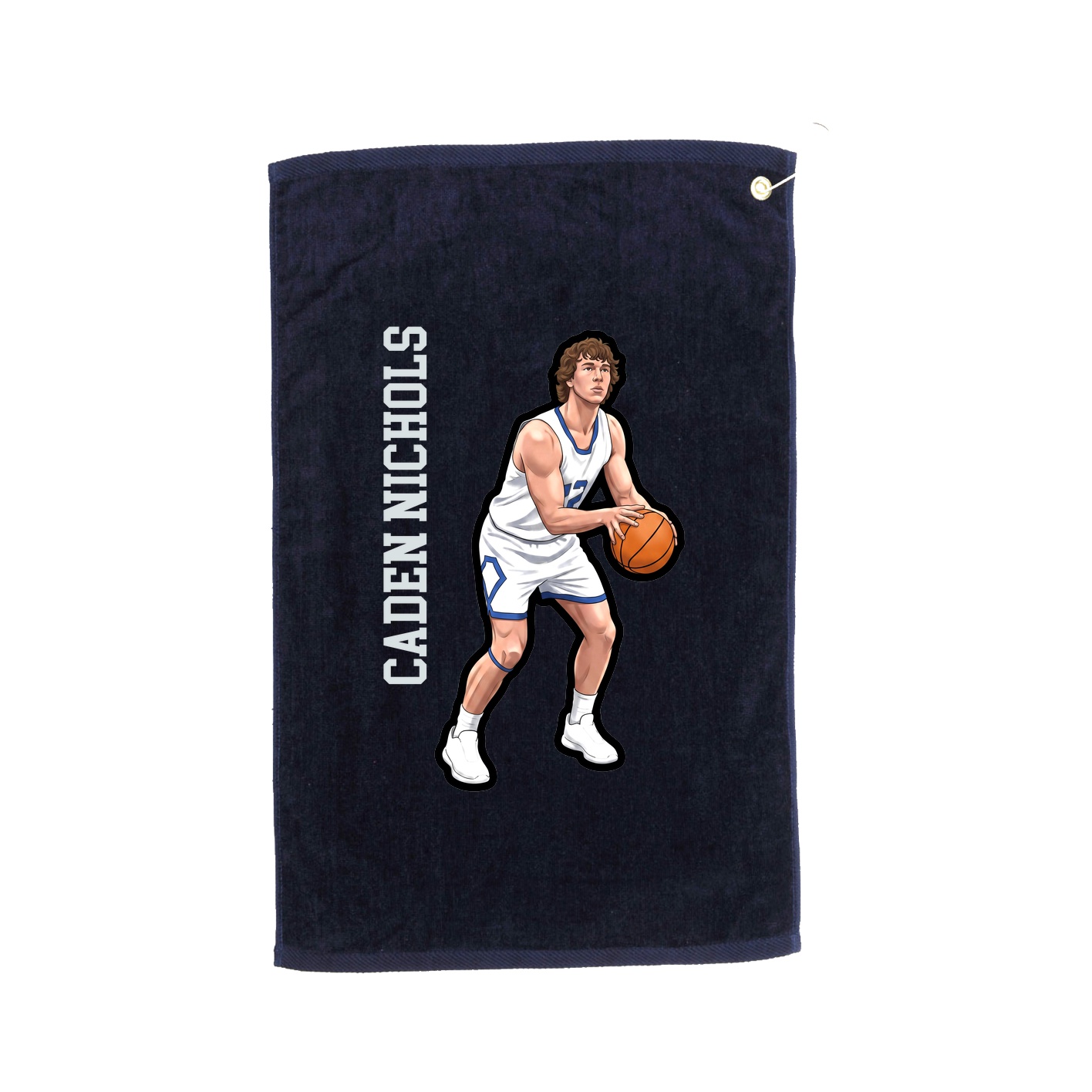 Golf Towel — Name Vertical in Navy