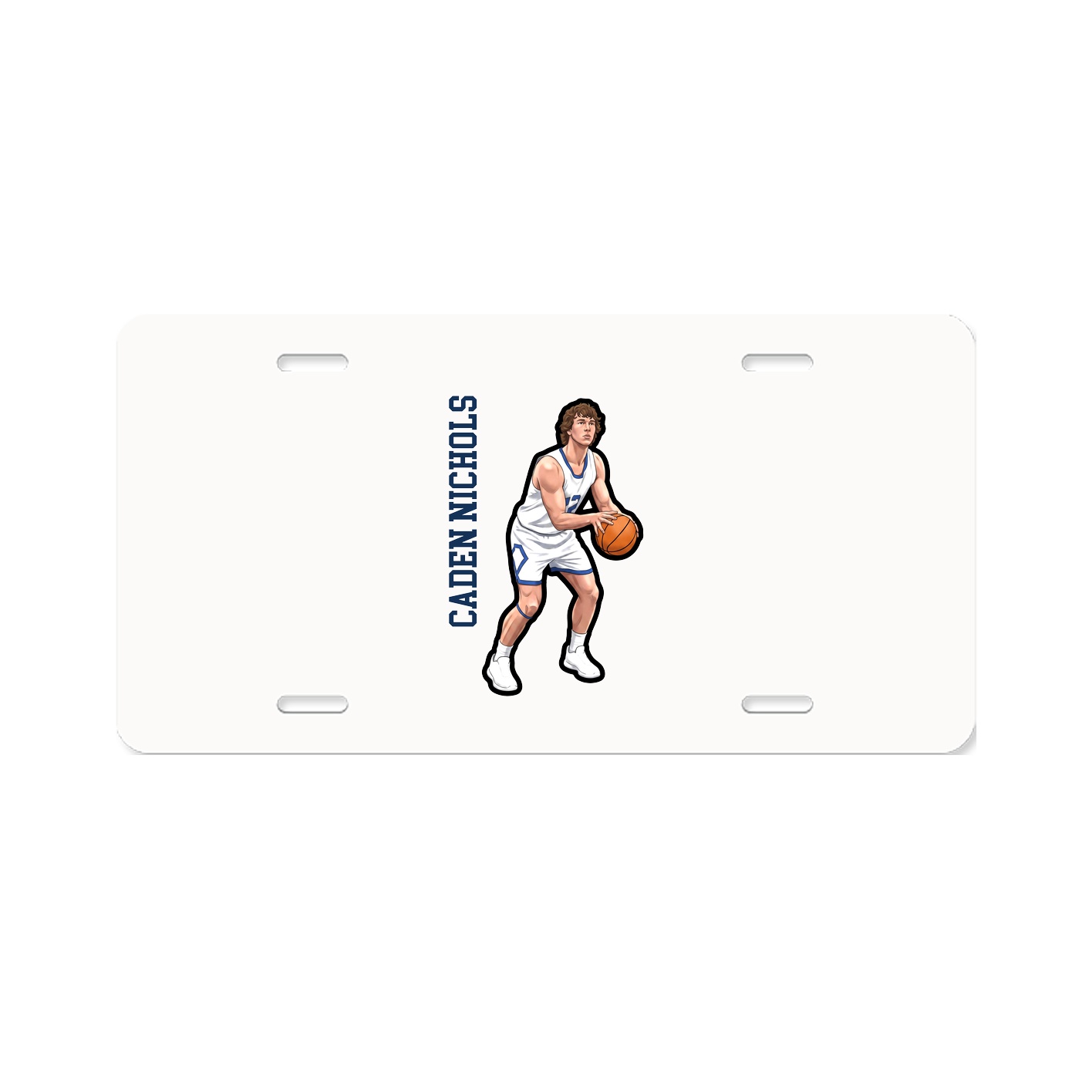 License Plate — Name Vertical in Classic