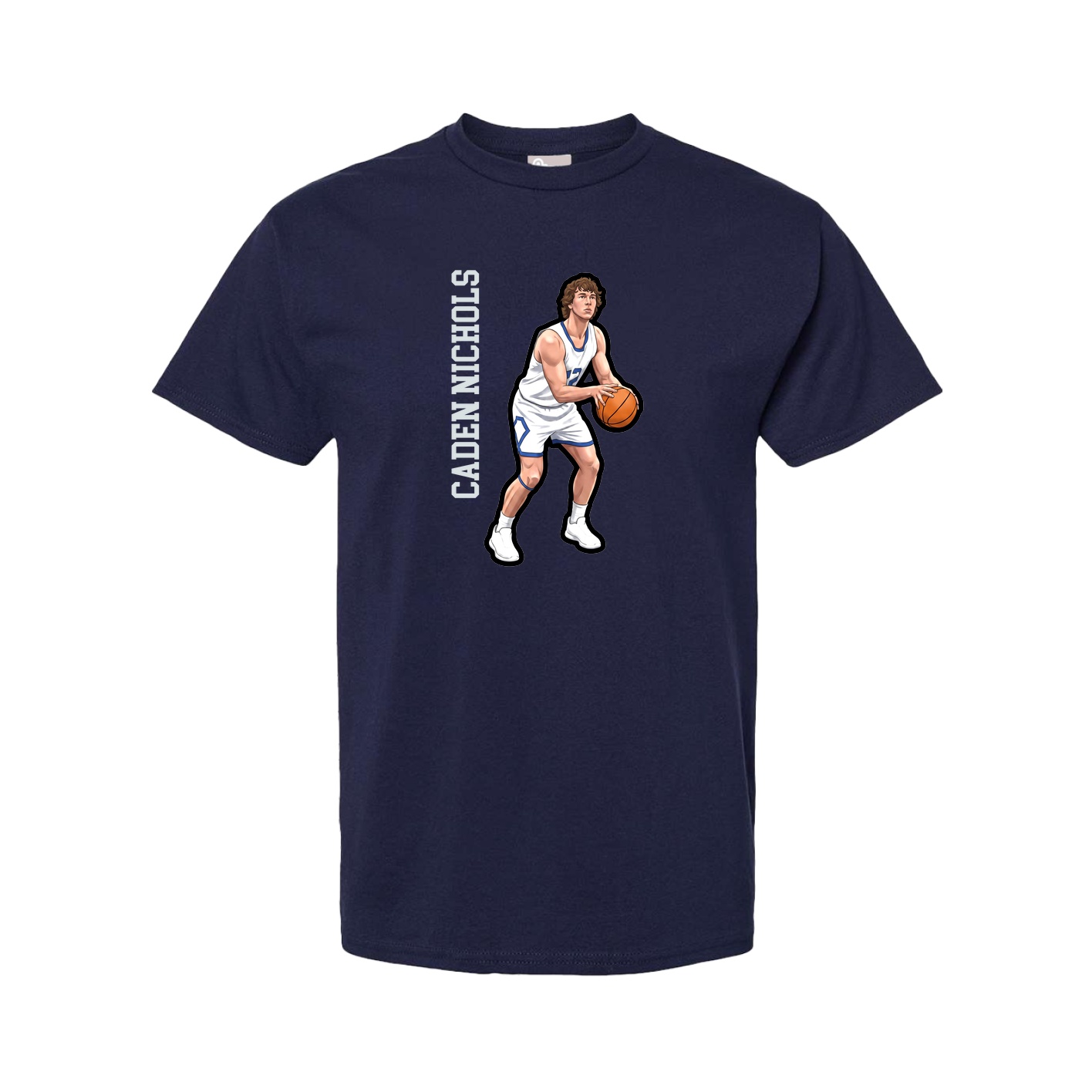 Tee — Name Vertical in Navy