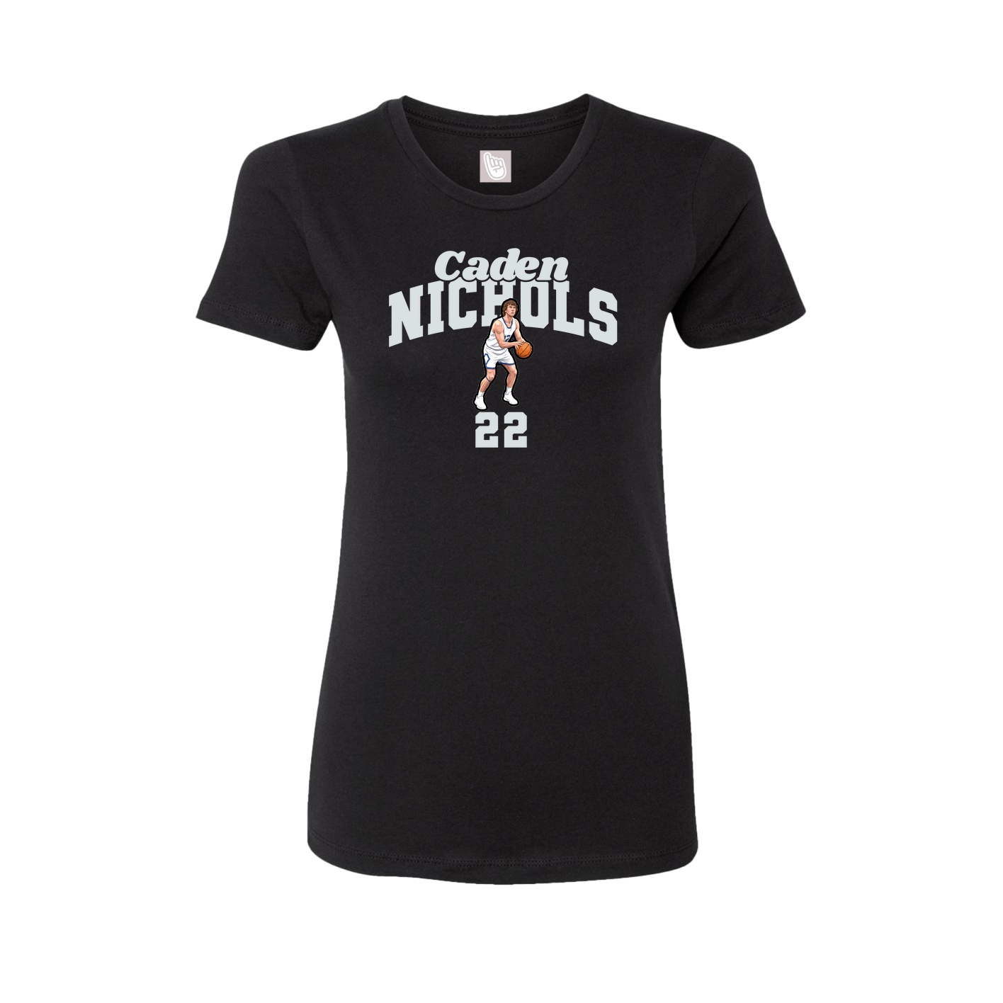 Fitted Women's Tee — Signature Arch in Black