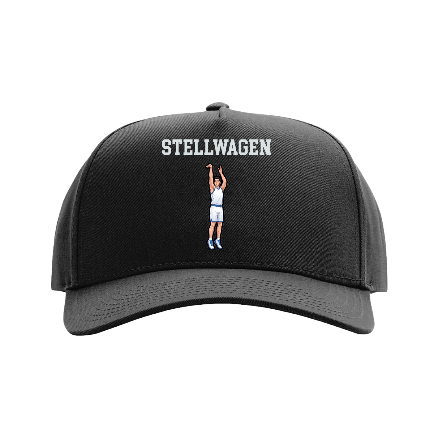 Full Fabric Five-Panel Champ Cap — Shirsey in Black