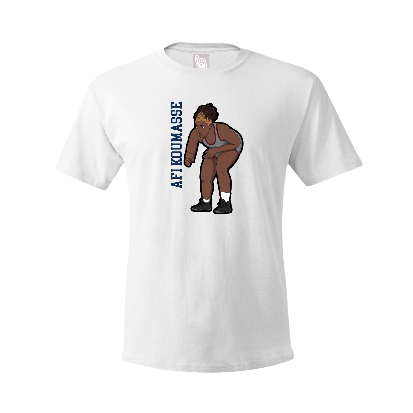 Tee — Name Vertical in White