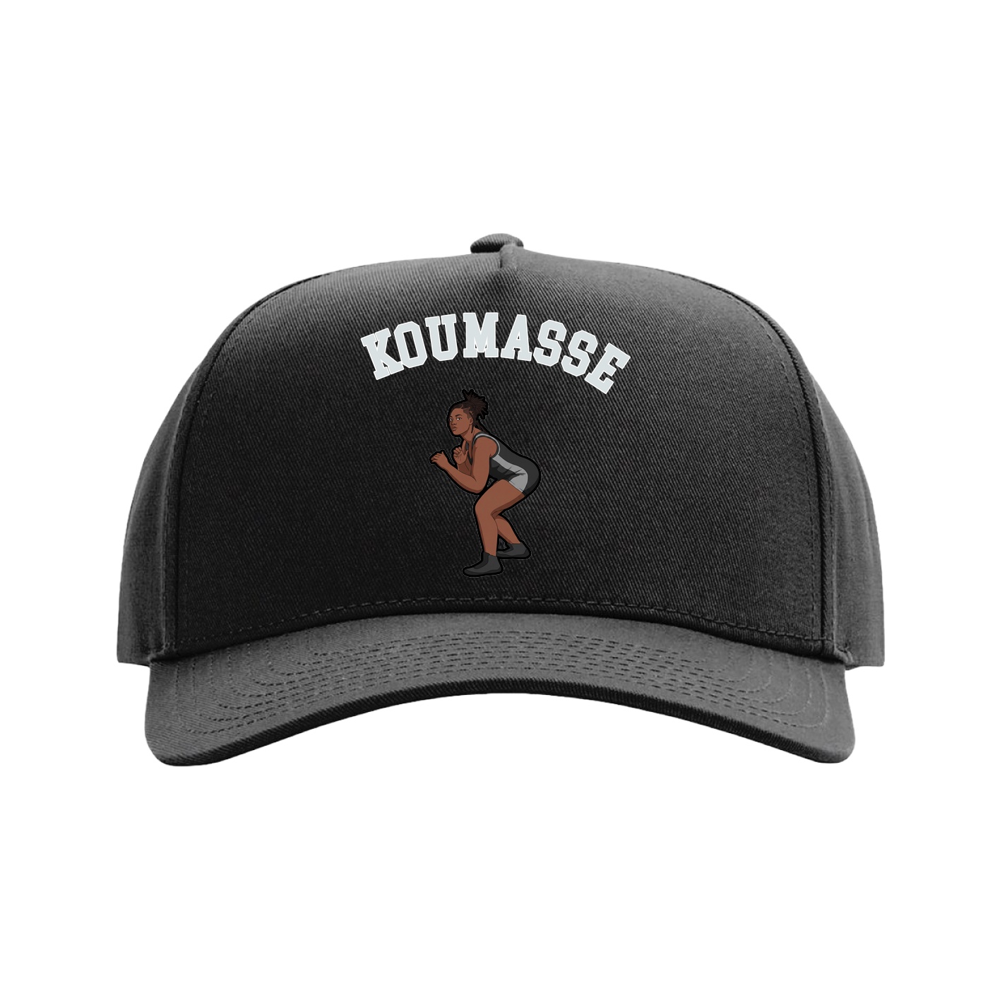 Full Fabric Five-Panel Champ Cap — Shirsey Arch in Black