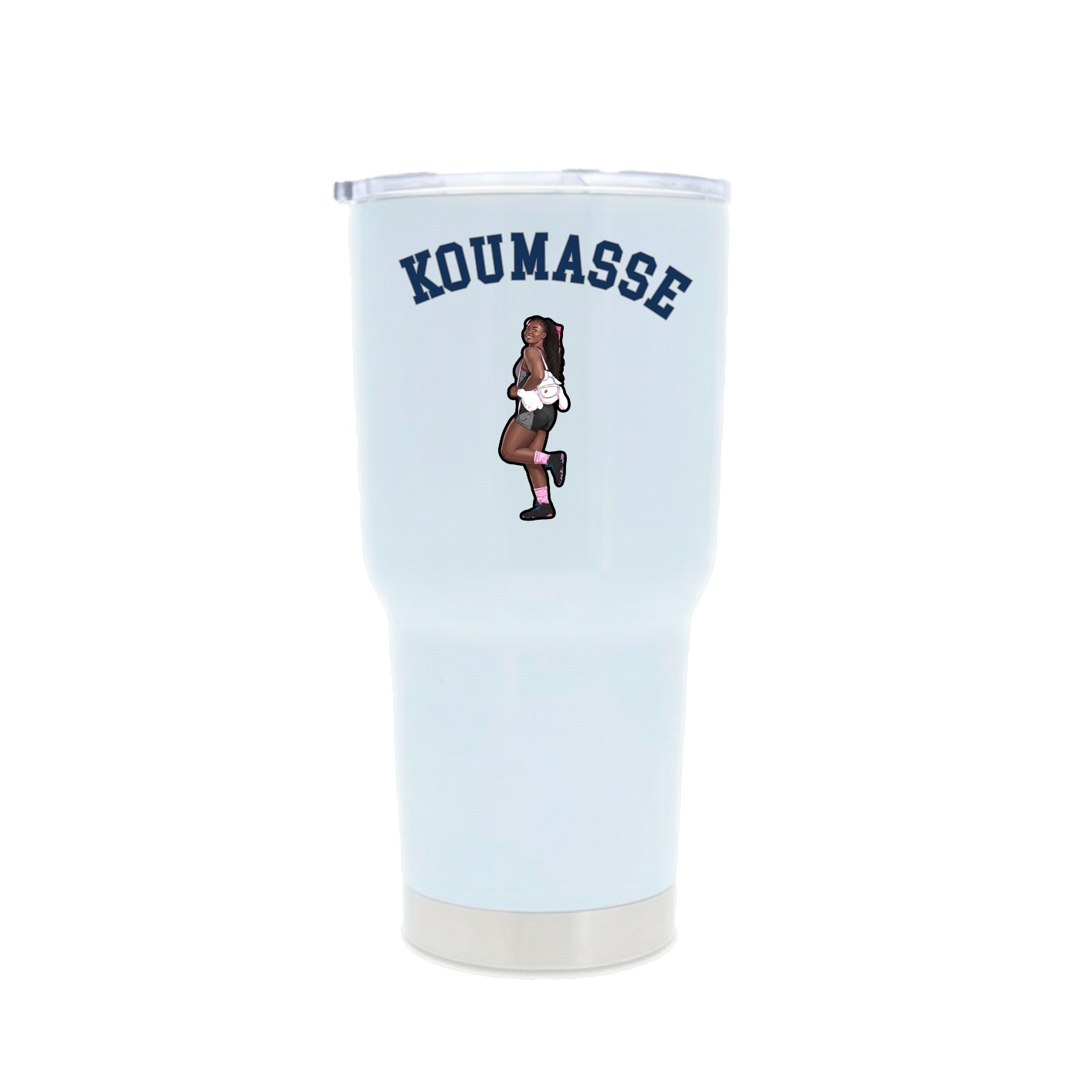 30oz Stainless Steel Tumbler — Shirsey Arch in White