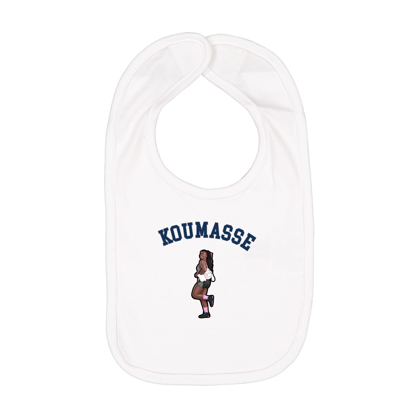 Infant Bib — Shirsey Arch in White