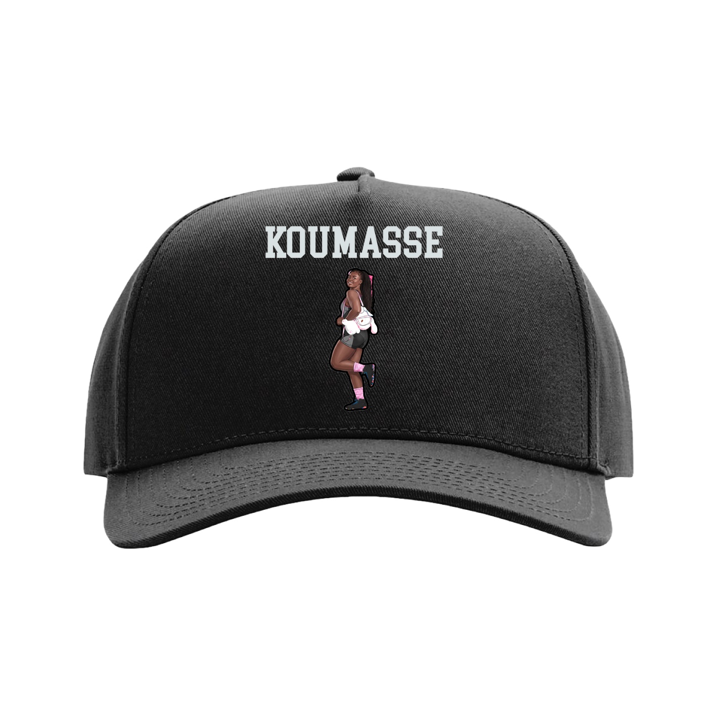 Full Fabric Five-Panel Champ Cap — Shirsey in Black