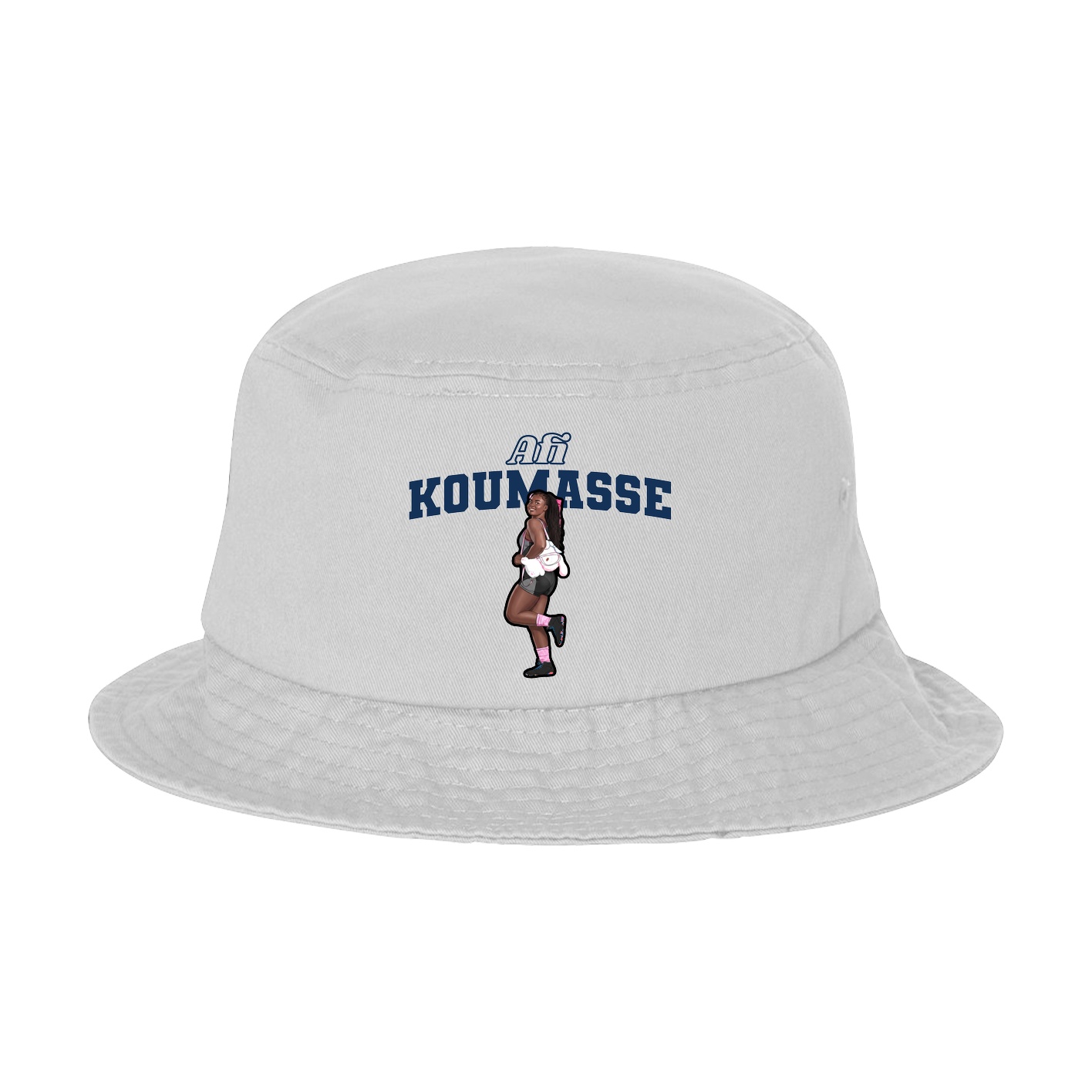 Bucket Cap — Name Arch in White