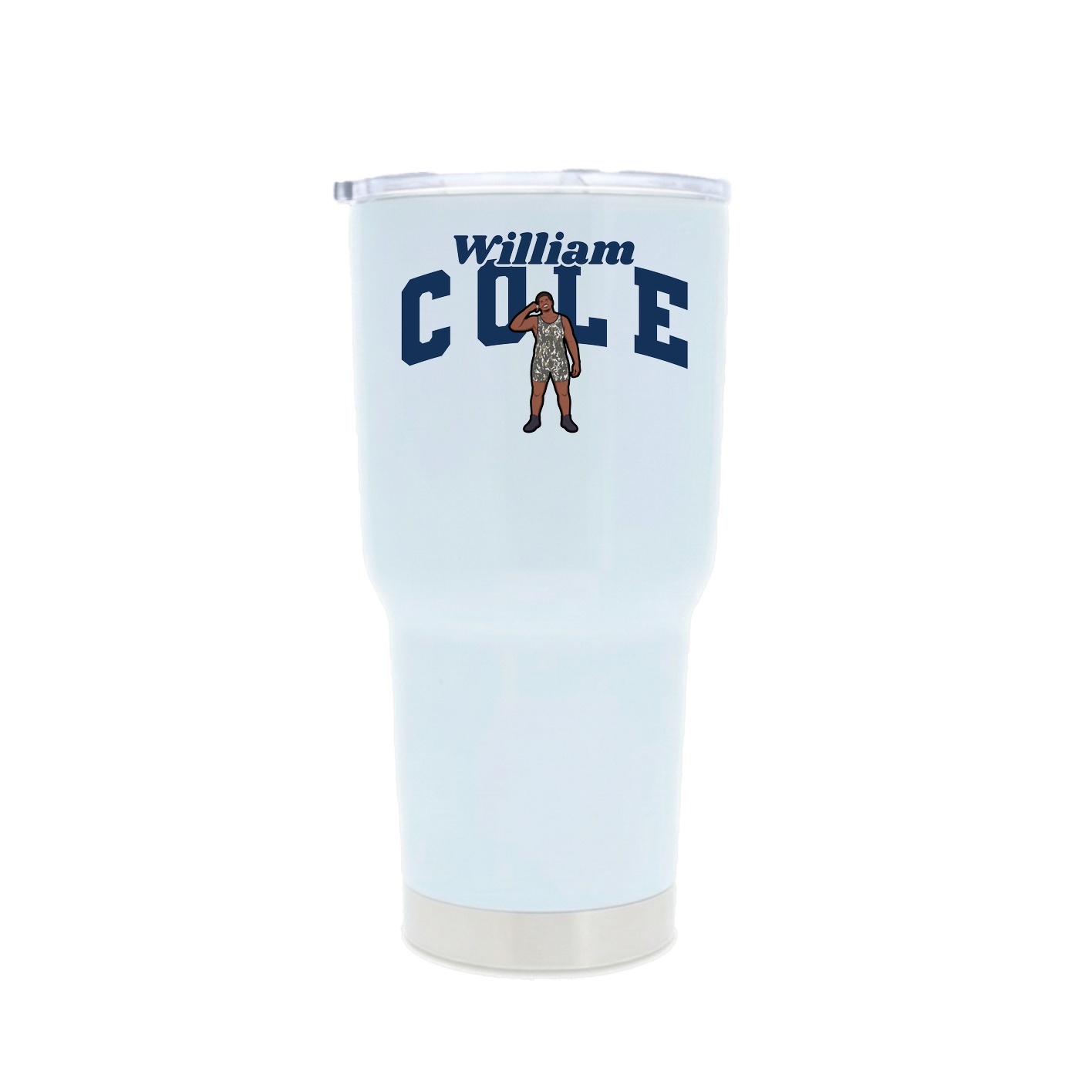 30oz Stainless Steel Tumbler — Signature Arch in White