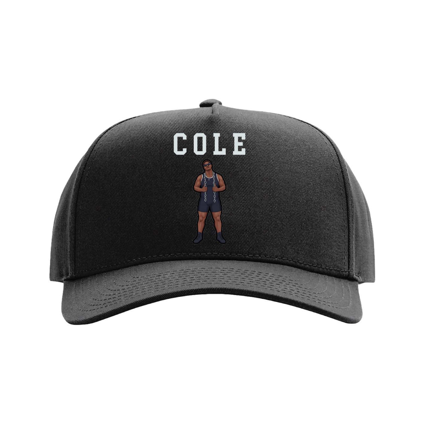 Full Fabric Five-Panel Champ Cap — Shirsey in Black
